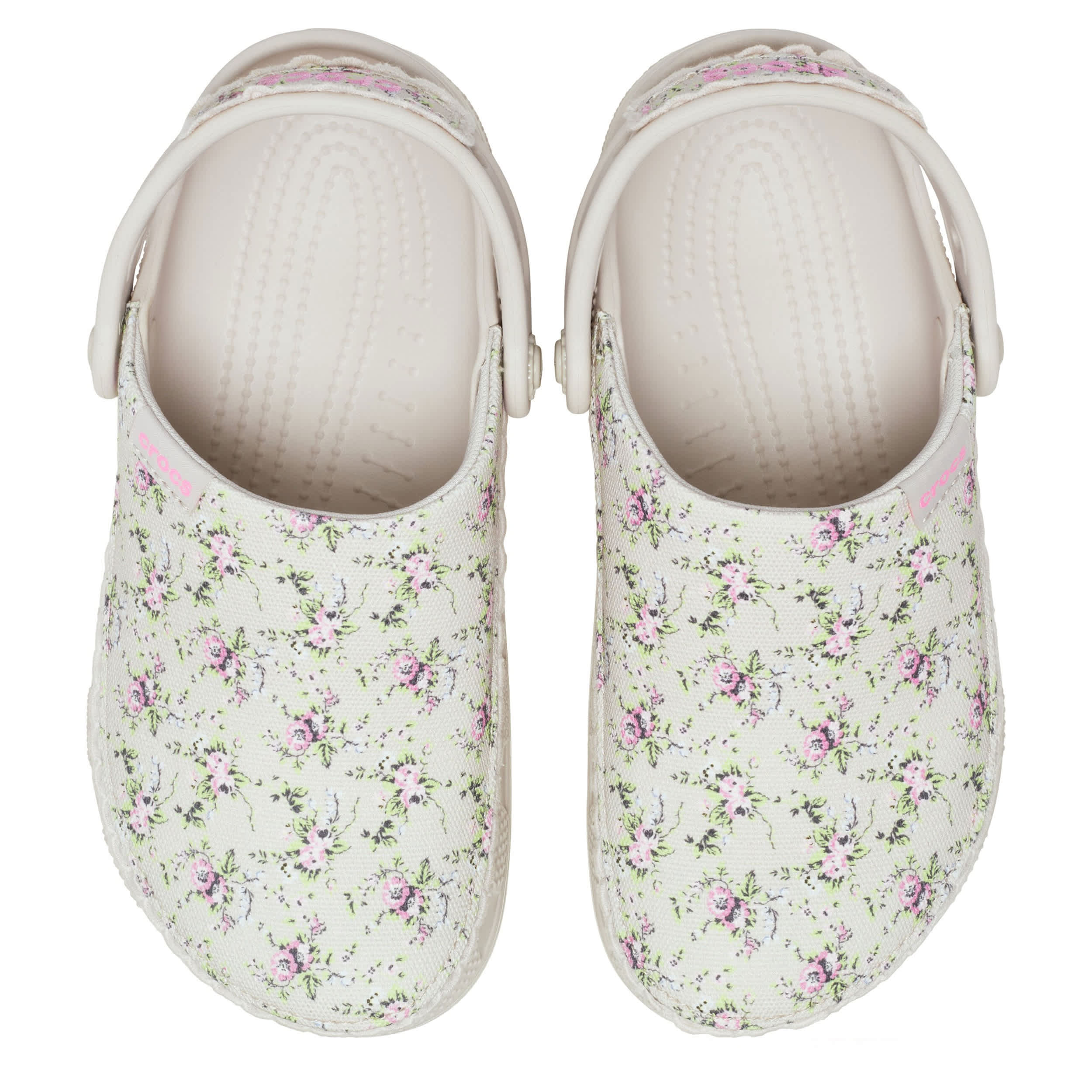 CROCS-WOMENS CRAFTED CLOG-BEIGE & FLORAL