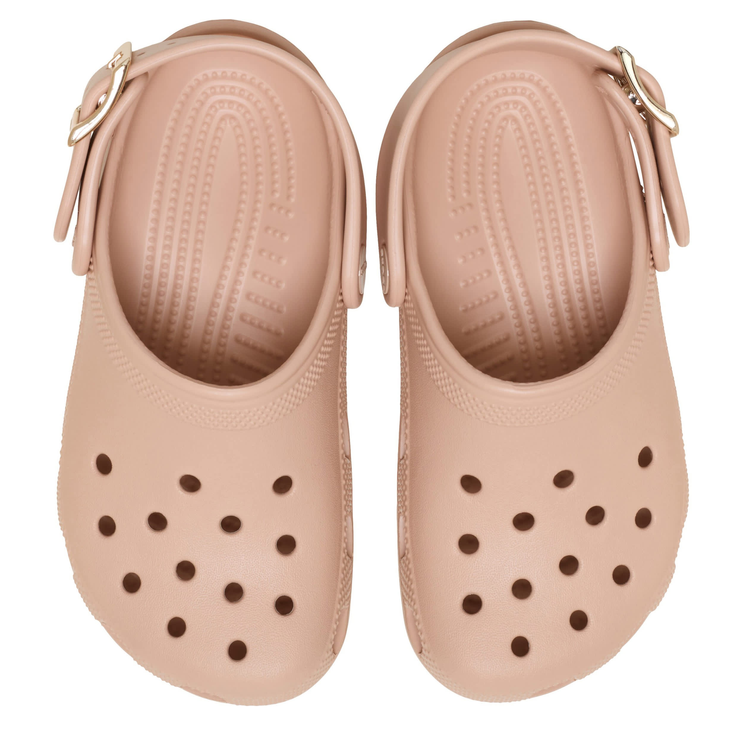 CROCS-WOMENS CLASSIC METAL BUCKLE CLOG-BLUSH & 