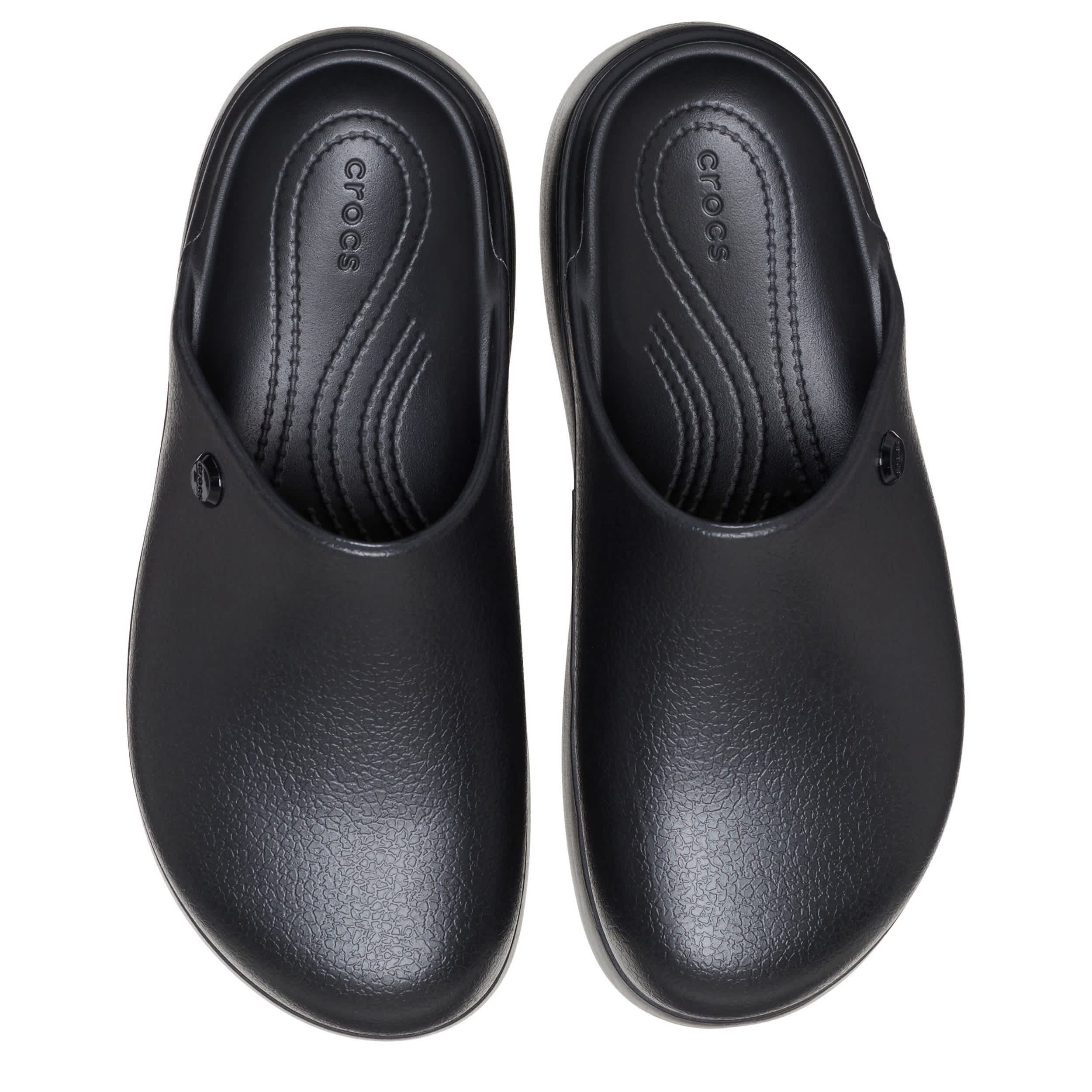 CROCS-WOMENS DYLAN NOTCHED CLOG-BLACK & 