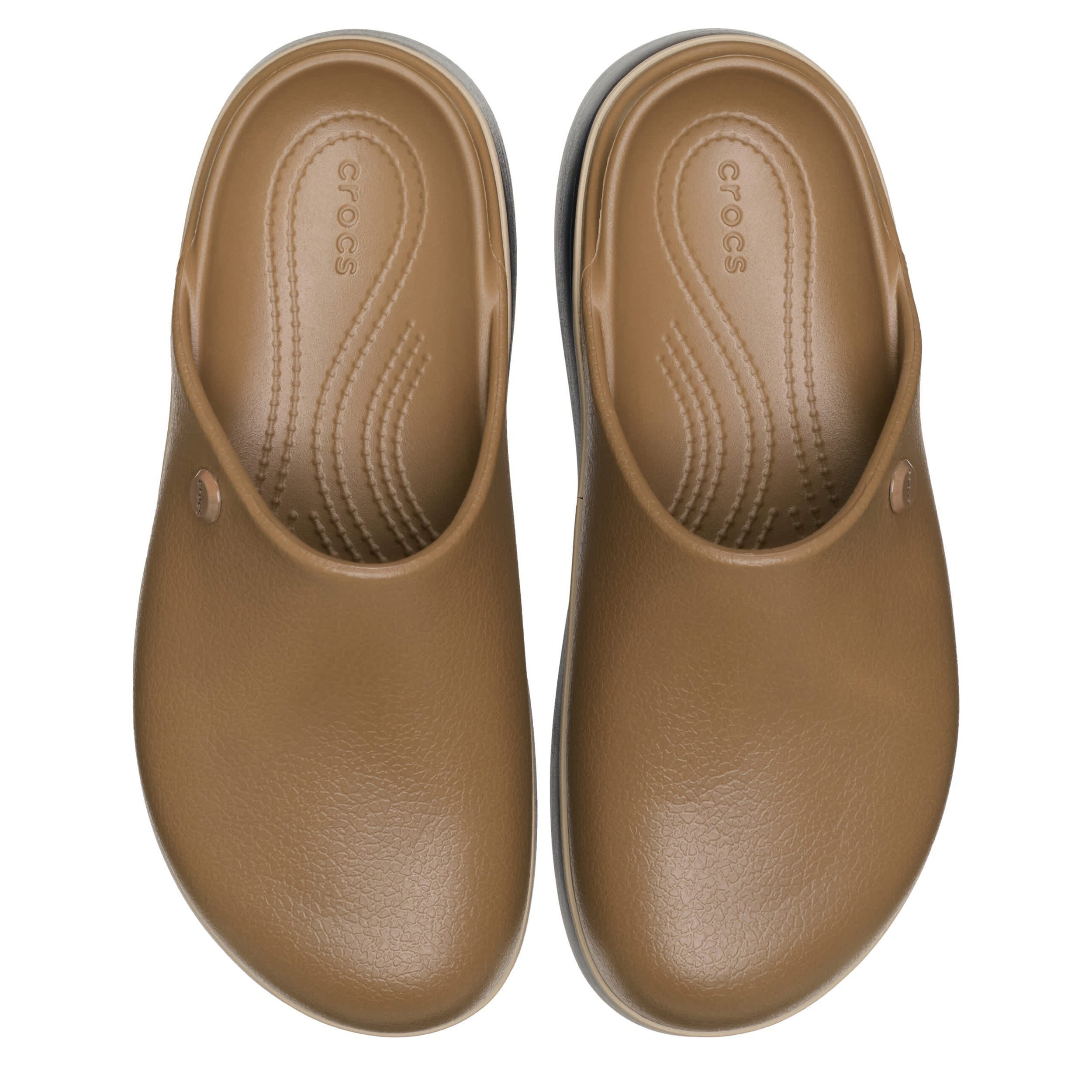 CROCS-WOMENS DYLAN NOTCHED CLOG-TAN & 