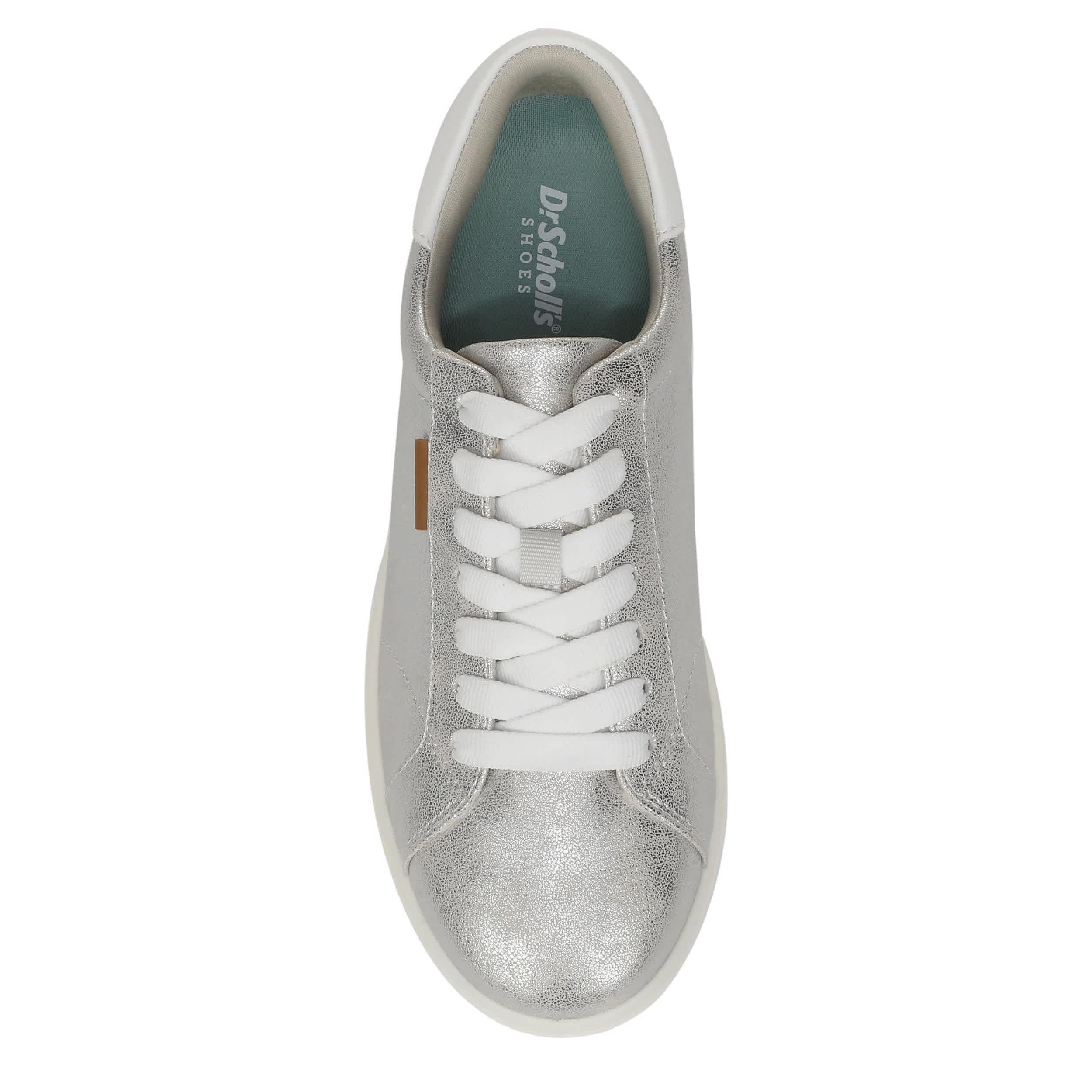 DR. SCHOLL'S-WOMENS MADISON CLOUD LACE SNEAKER-SILVER & 