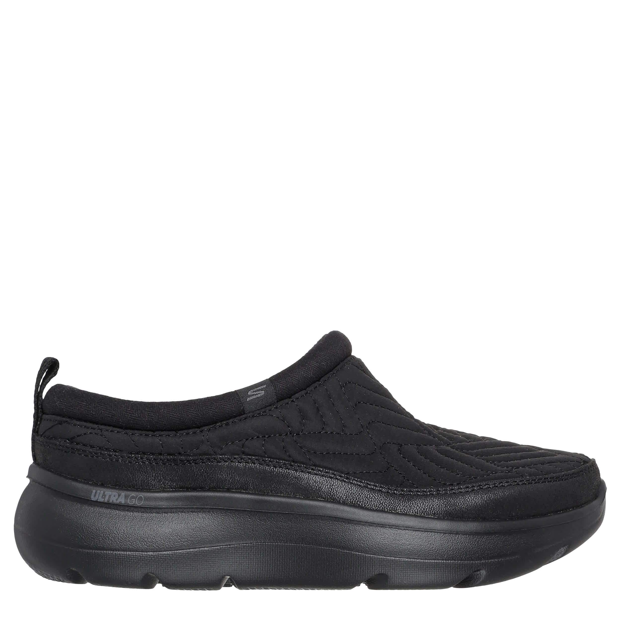 SKECHERS-WOMENS SLIP-INS ELLIE CLOG-BLACK & 