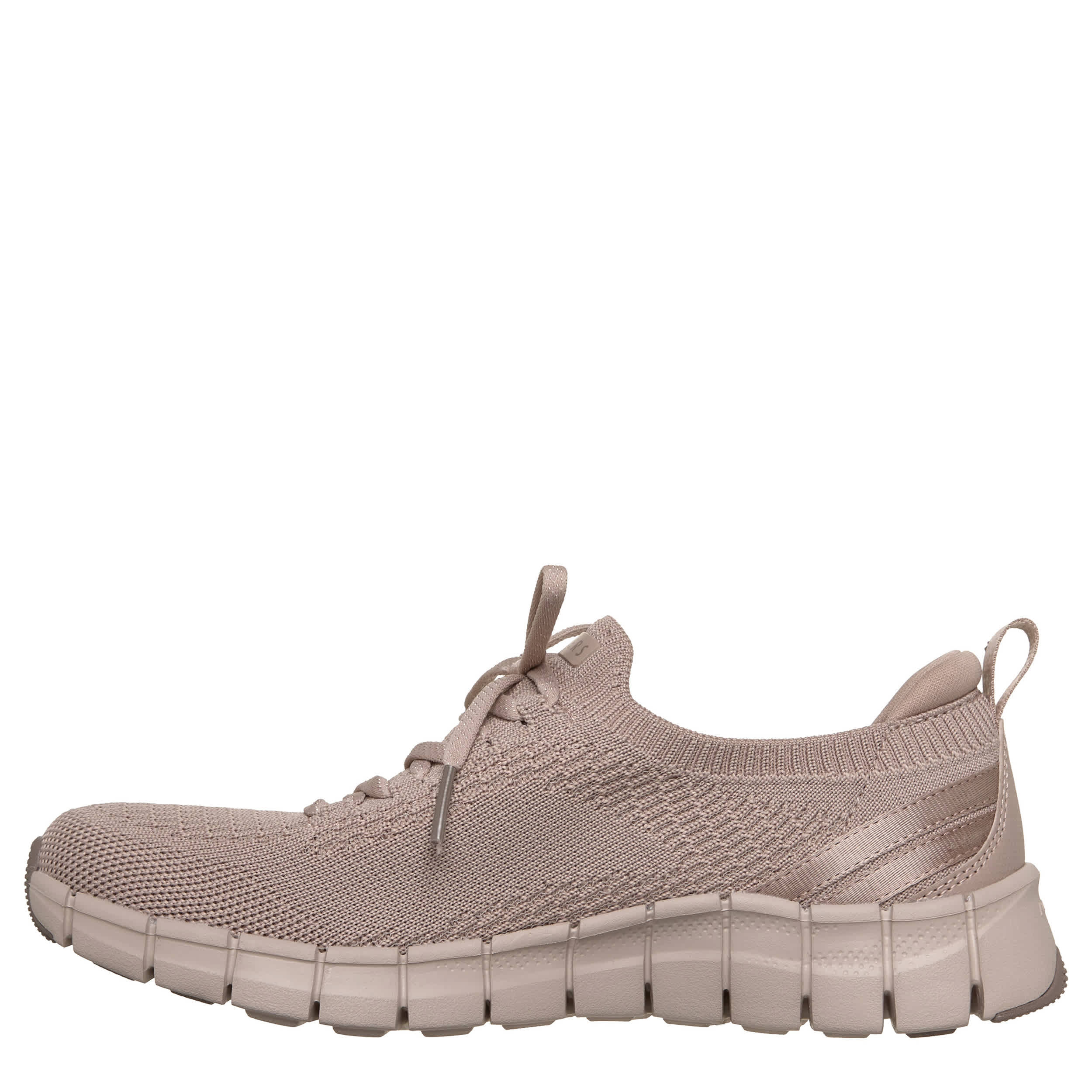SKECHERS-WOMENS FLOURISHED SLIP ON SNEAKER-TAUPE & 