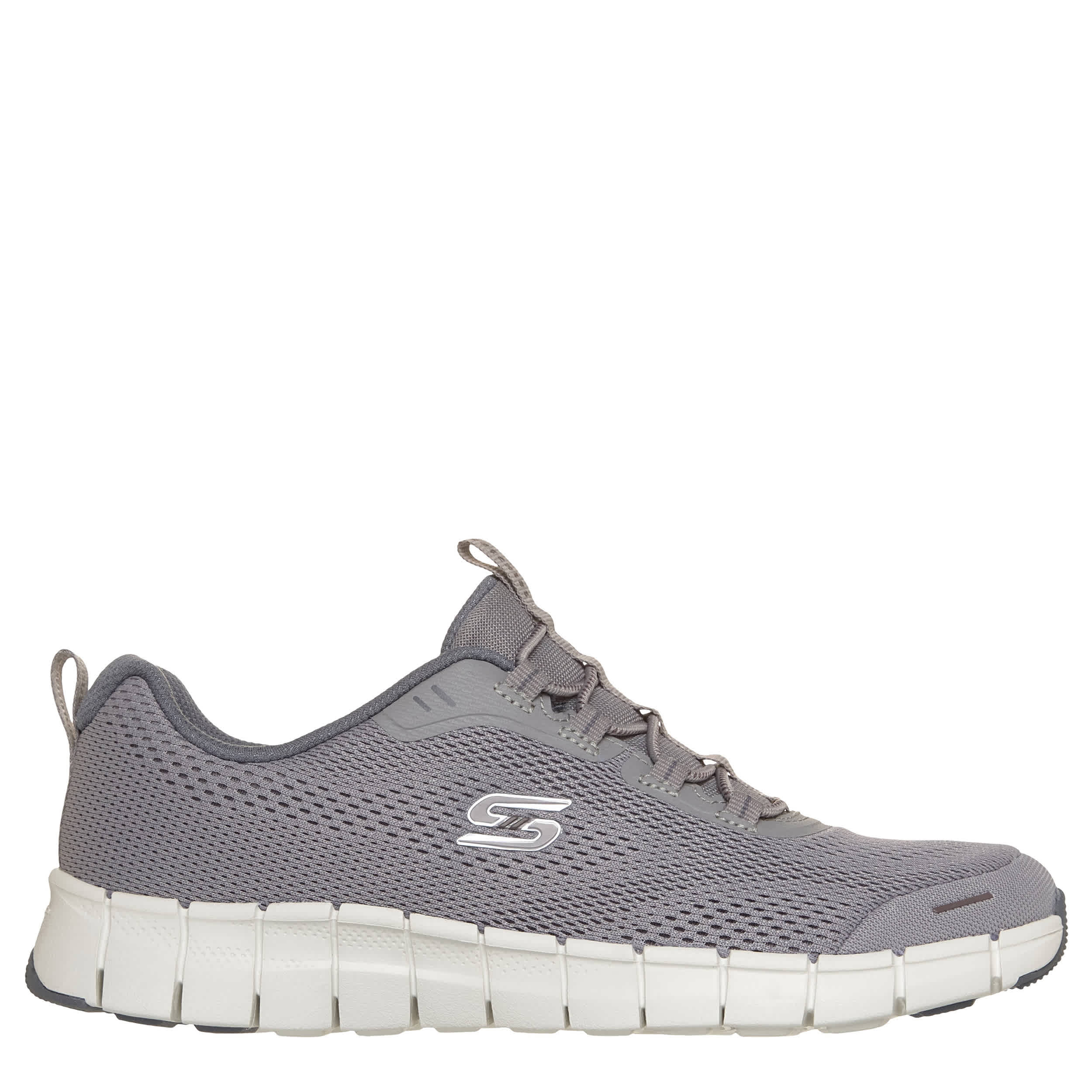 SKECHERS-WOMENS FREE SPIRIT SLIP ON SNEAKER-GREY & 