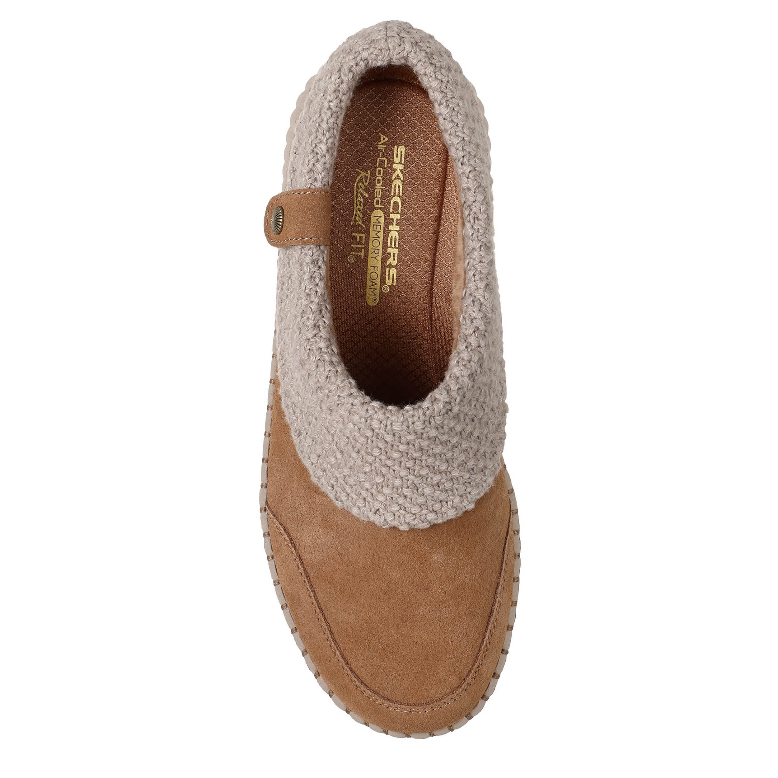 SKECHERS-WOMENS CLOUDY SKIES CLOG-CHESTNUT & 