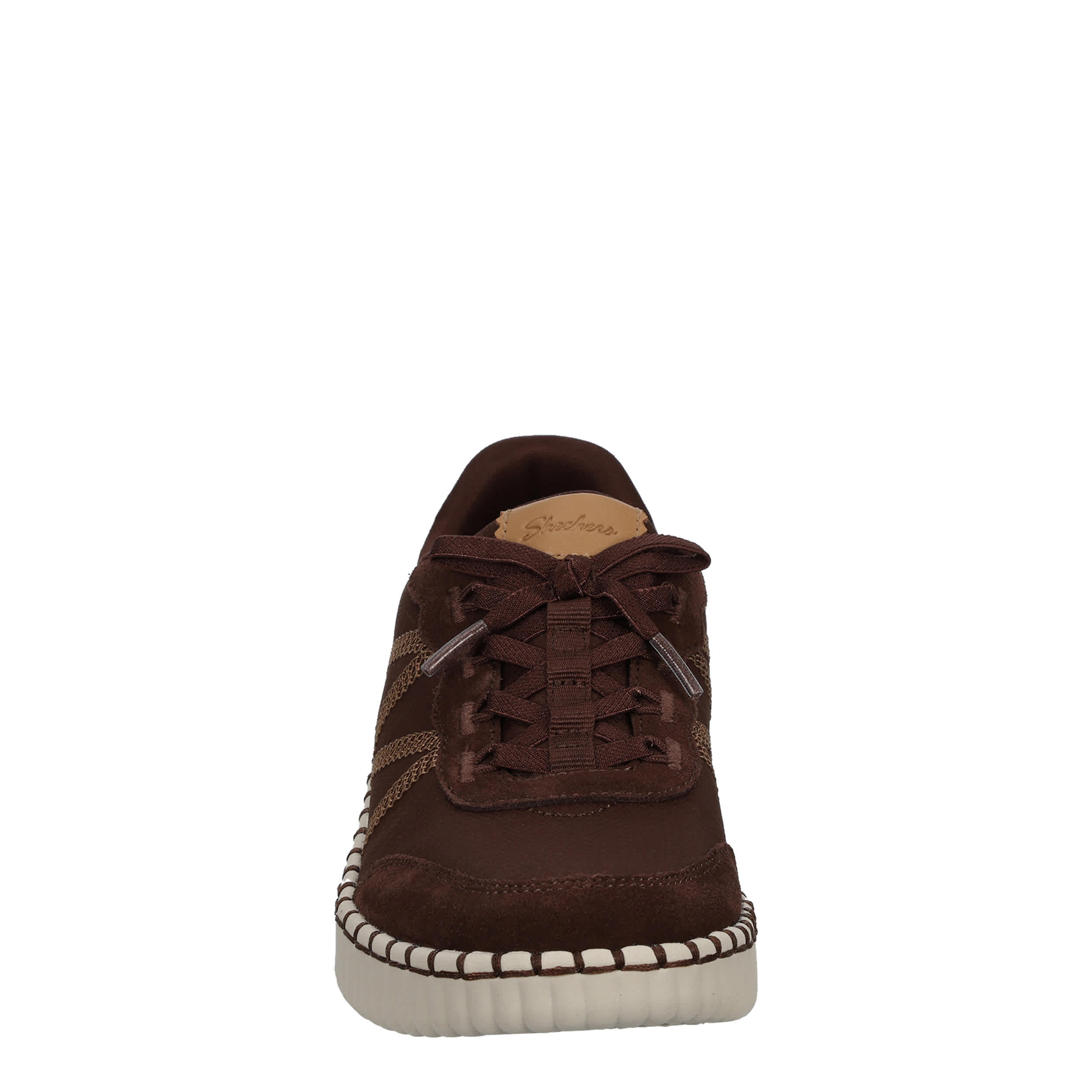 SKECHERS-WOMENS CITY LUXE SLIP ON SNEAKER-CHOCOLATE & 