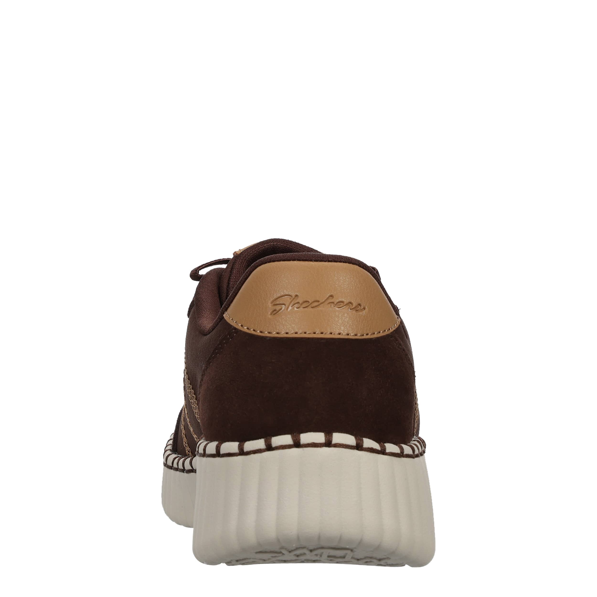 SKECHERS-WOMENS CITY LUXE SLIP ON SNEAKER-CHOCOLATE & 