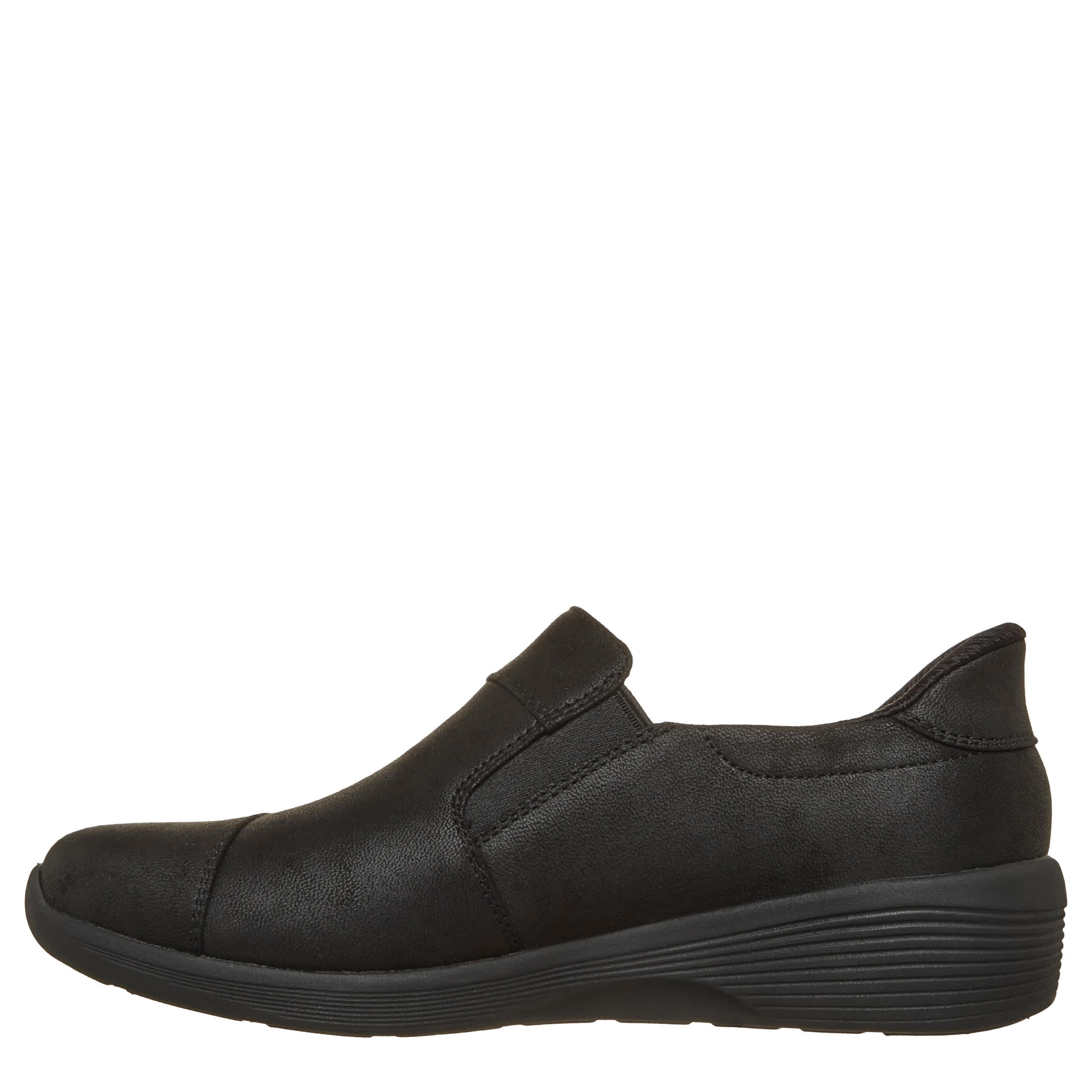 SKECHERS-WOMENS SLIP-INS SRYA SLIP ON SNEAKER-BLACK & 