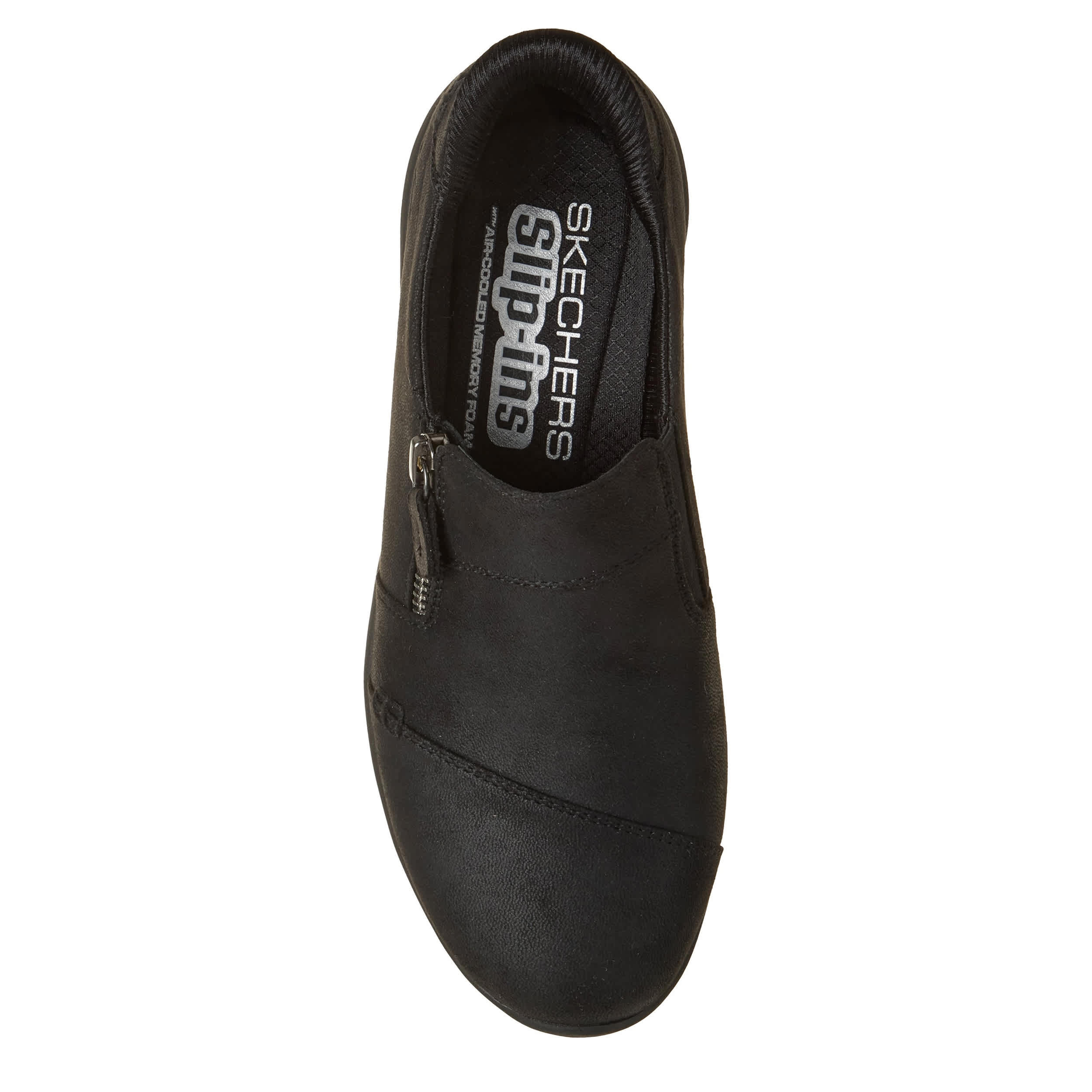 SKECHERS-WOMENS SLIP-INS SRYA SLIP ON SNEAKER-BLACK & 