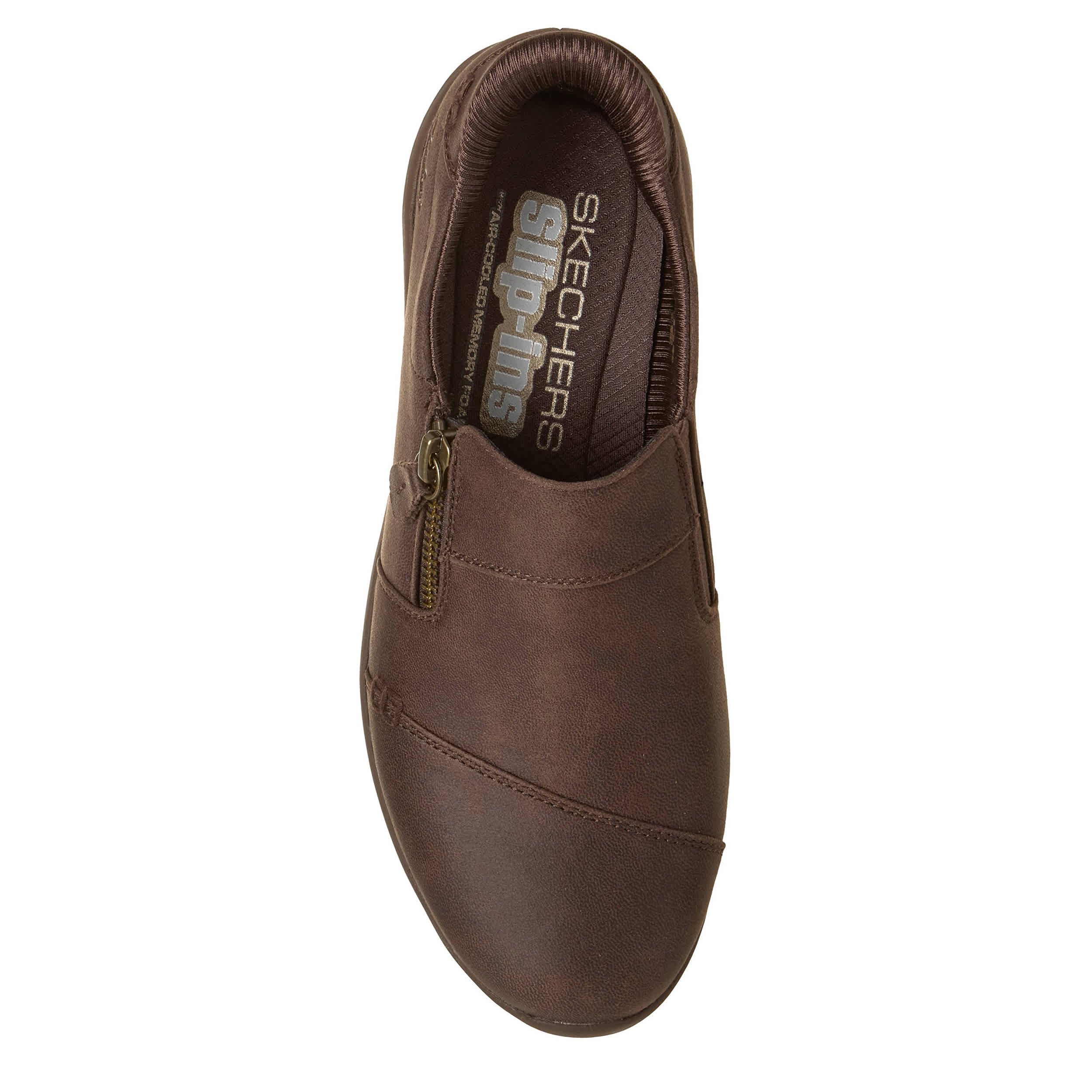 SKECHERS-WOMENS SLIP-INS SRYA SLIP ON SNEAKER-CHOCOLATE & 