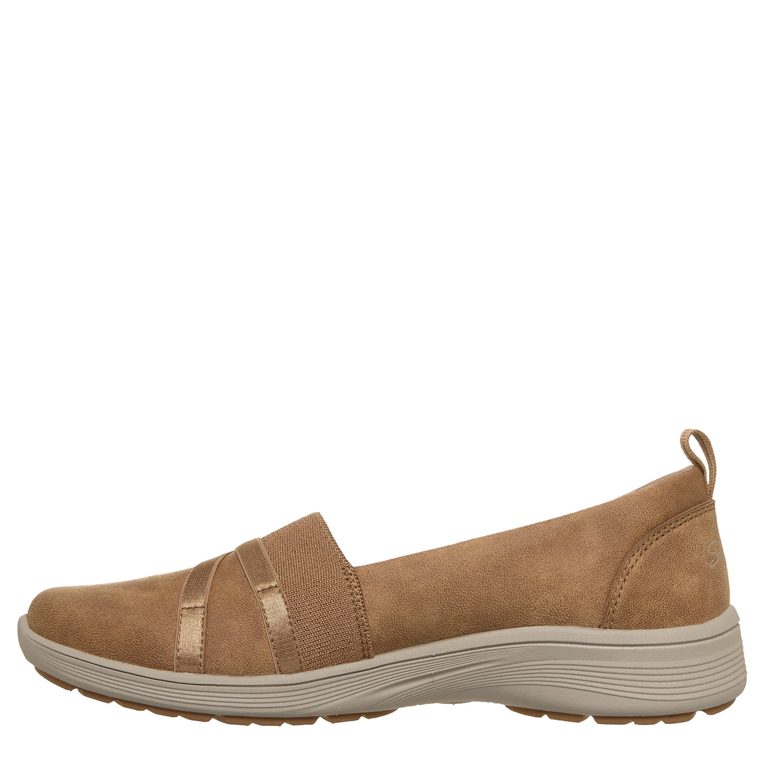 SKECHERS-WOMENS NEW COOL SLIP ON SNEAKER-CHESTNUT & 