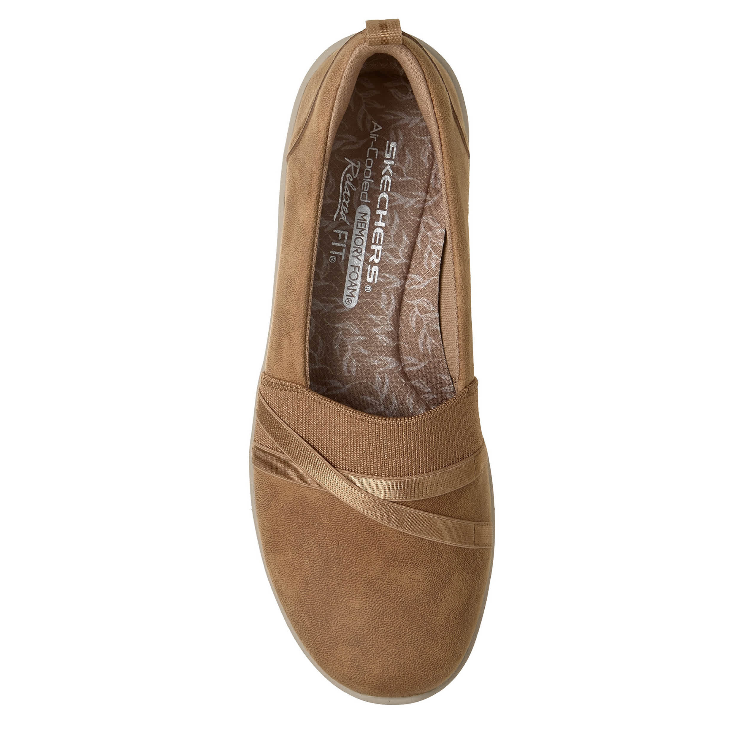 SKECHERS-WOMENS NEW COOL SLIP ON SNEAKER-CHESTNUT & 