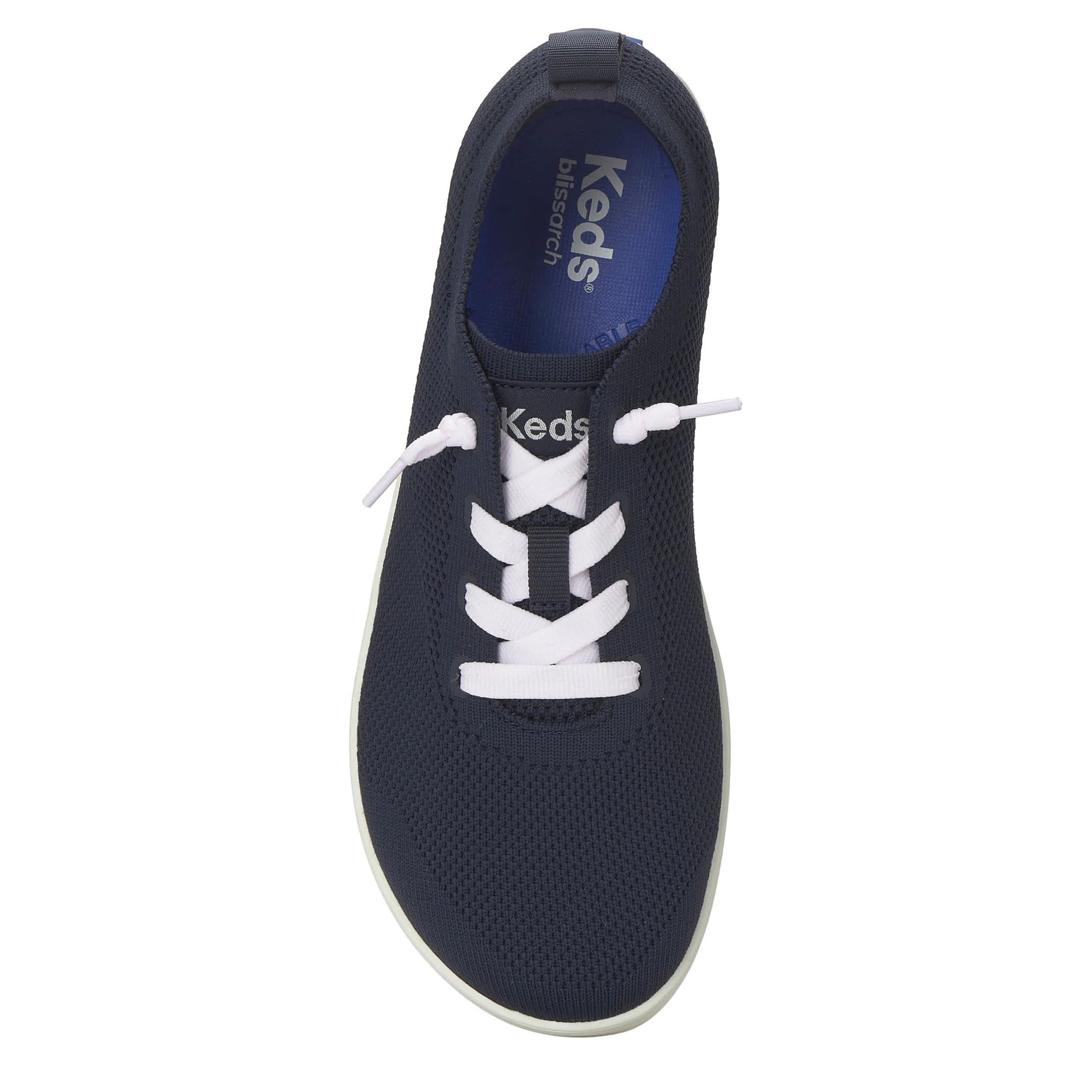 KEDS-WOMENS BLISSMOVE CHAMPION SLIP ON SNEAKER-NAVY & 
