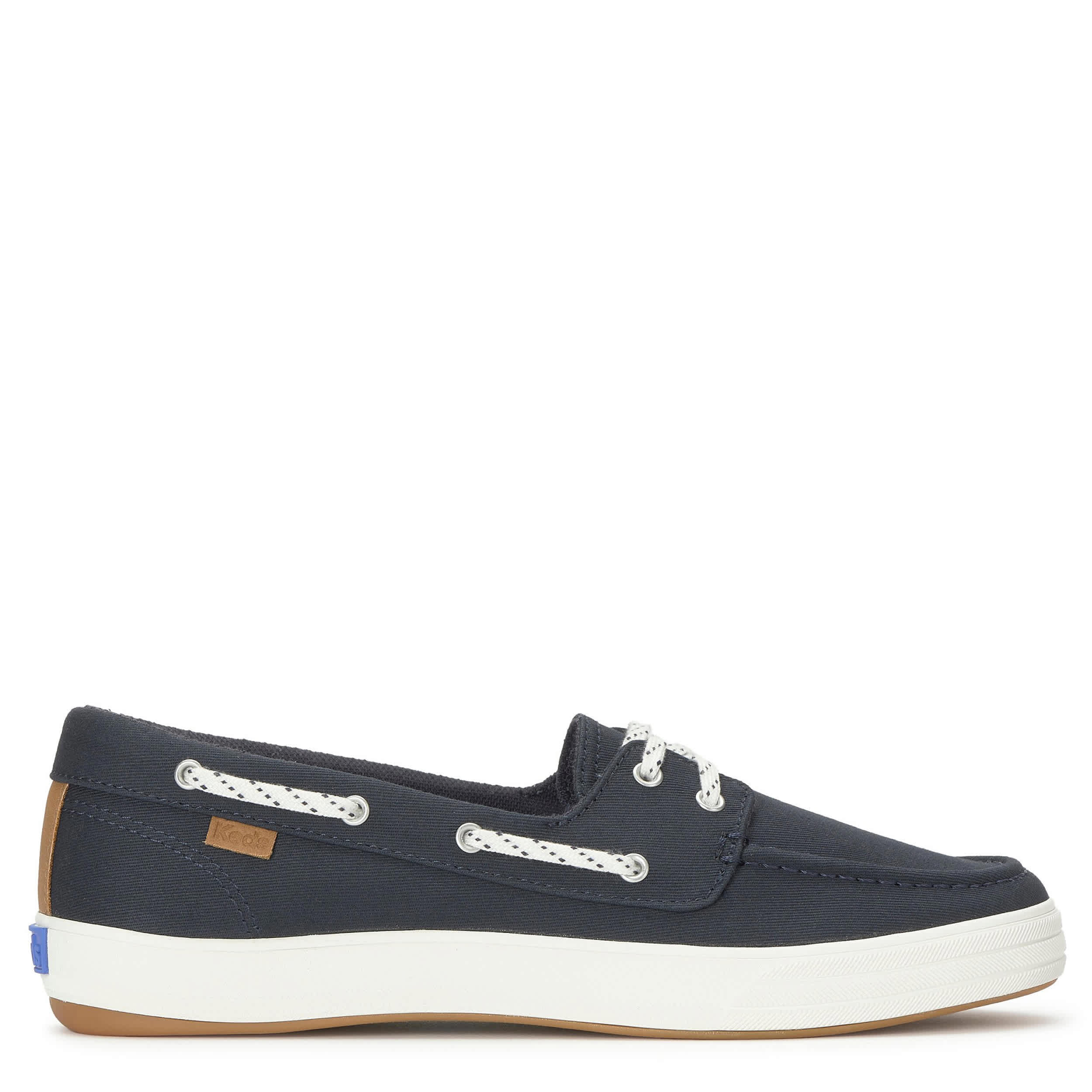 KEDS-WOMENS CENTER III BOAT SHOE-NAVY & 