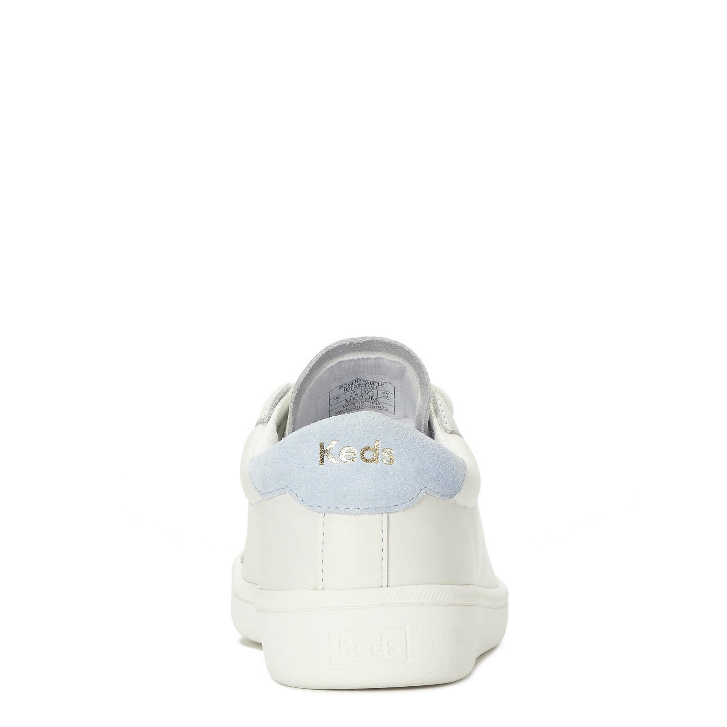 KEDS-WOMENS ACE II LACE SNEAKER-WHITE & LIGHT BLUE