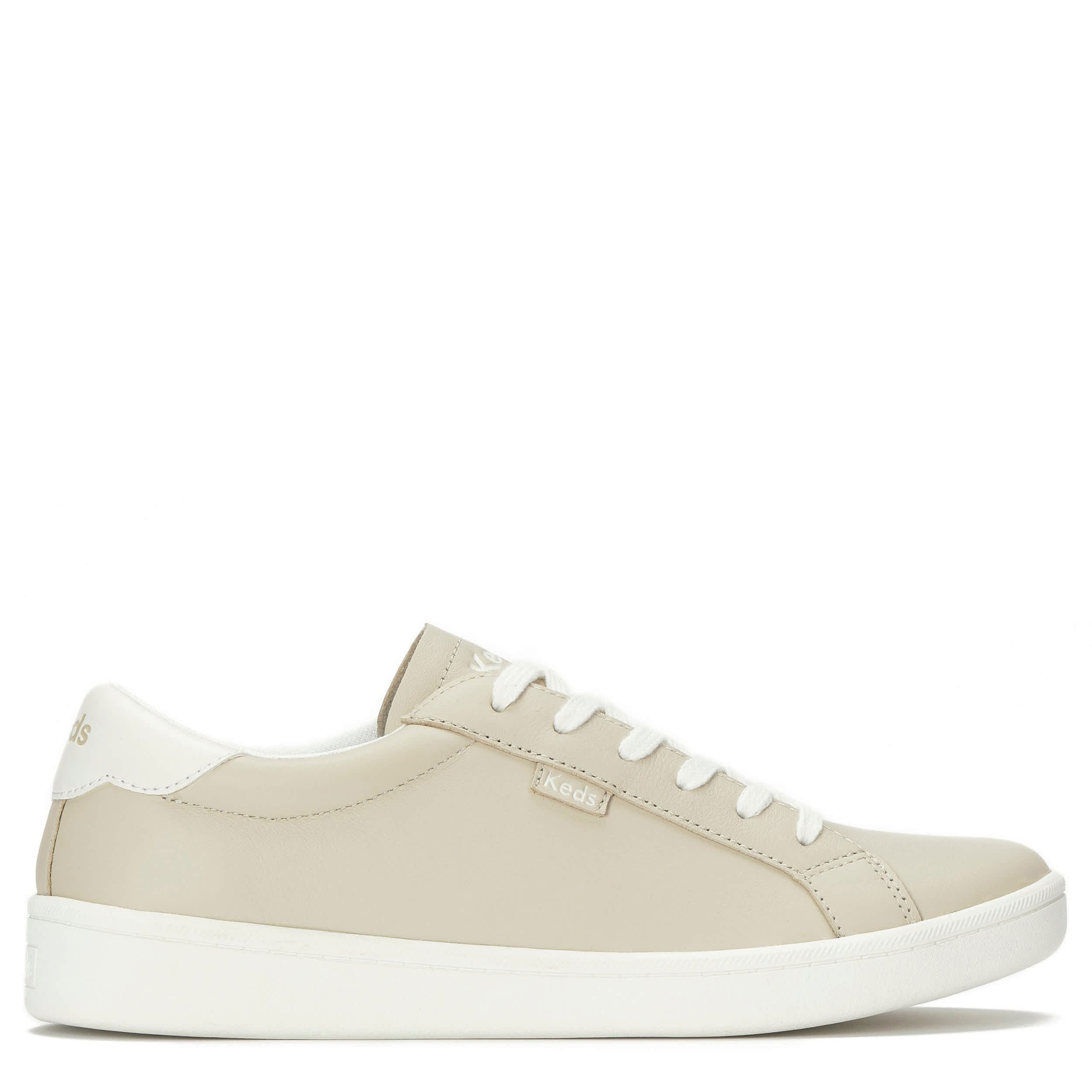 KEDS-WOMENS ACE II LACE SNEAKER-BEIGE & WHITE
