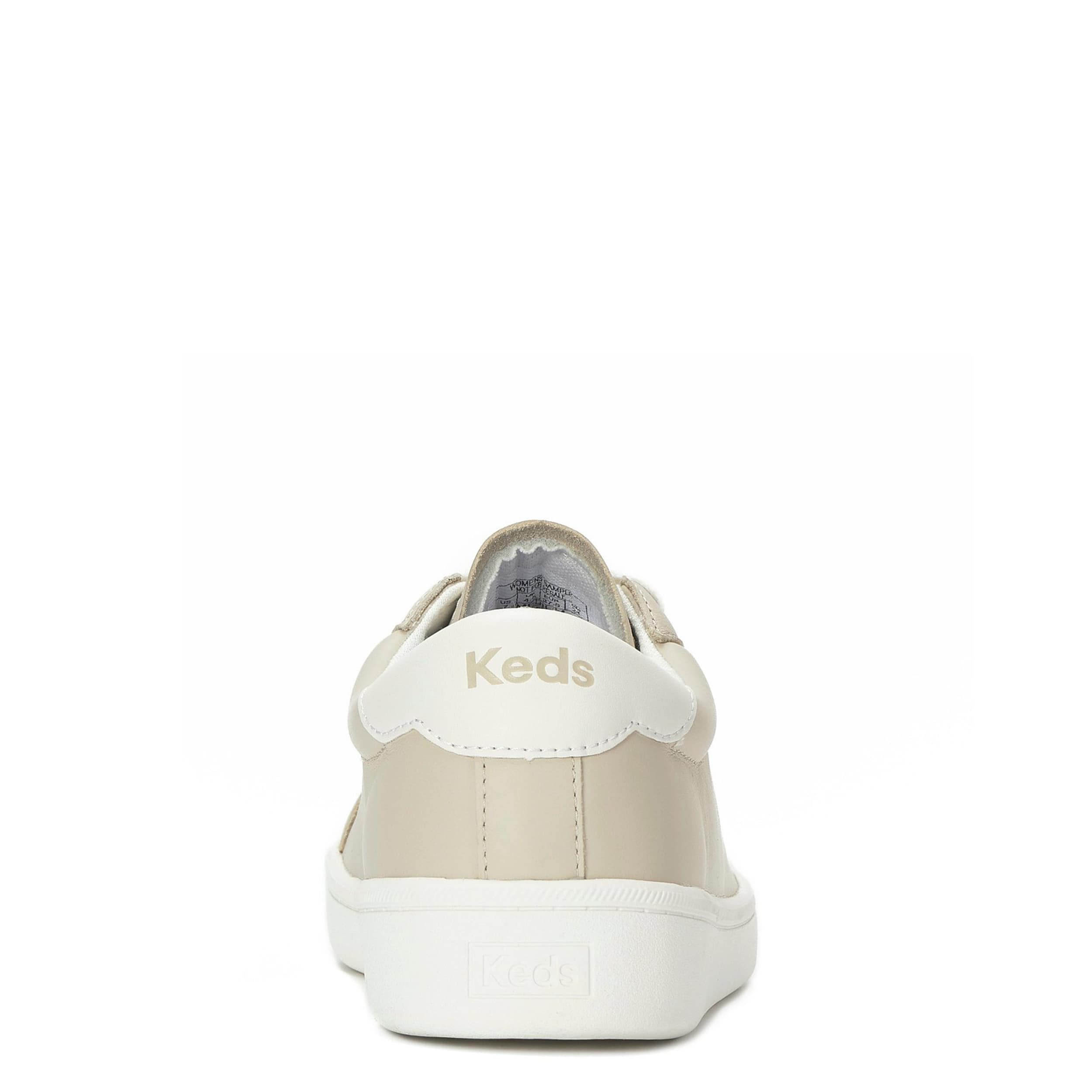 KEDS-WOMENS ACE II LACE SNEAKER-BEIGE & WHITE