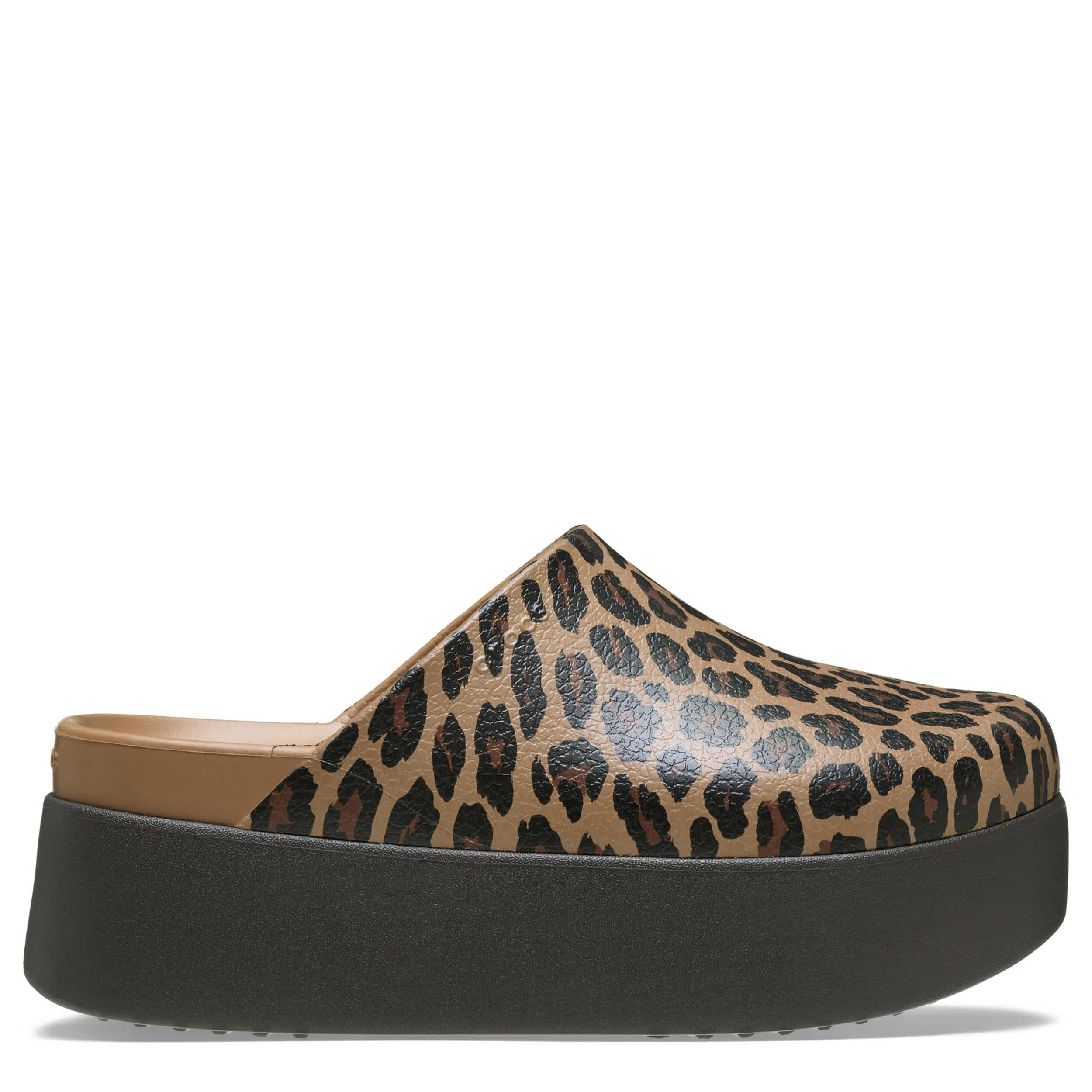 CROCS-WOMENS DYLAN PLATFORM CLOG-LEOPARD & 