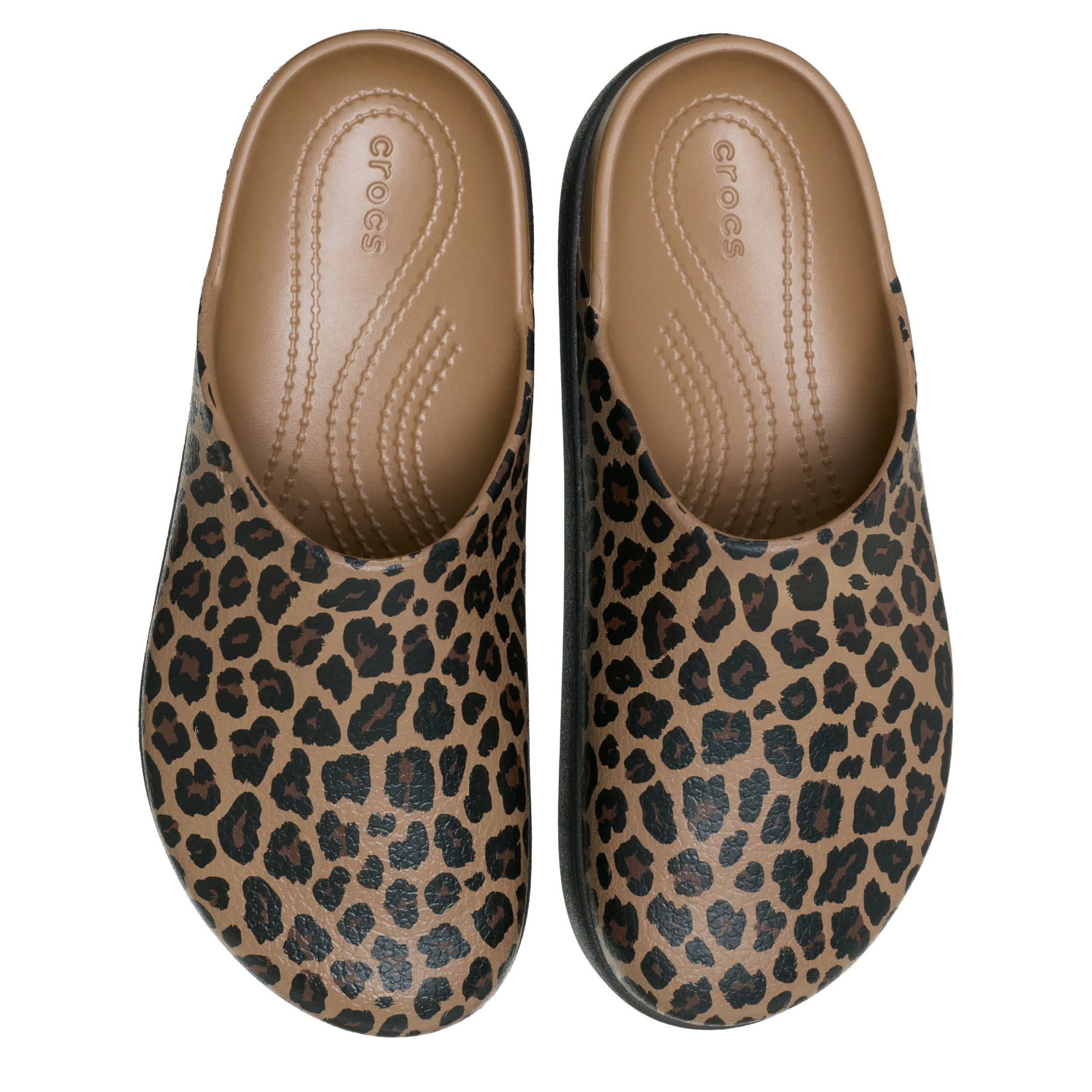 CROCS-WOMENS DYLAN PLATFORM CLOG-LEOPARD & 