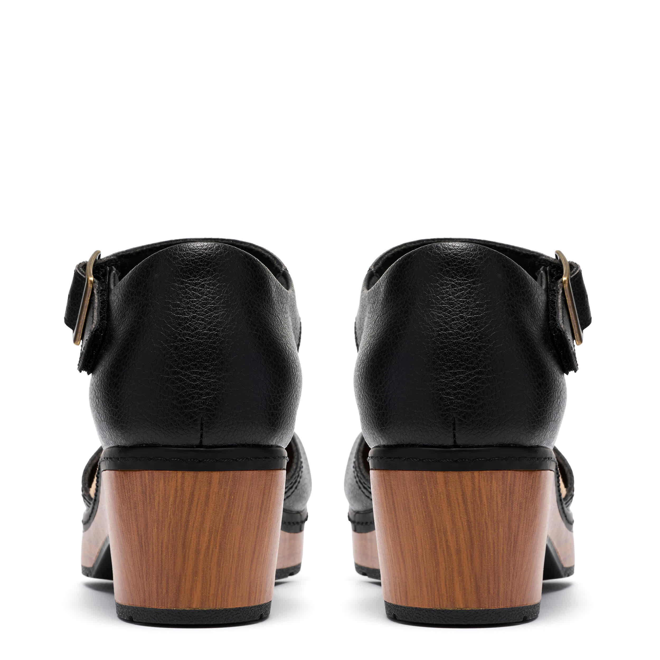 CLARKS-WOMENS PAIZLEE LEAH CLOG-BLACK & 