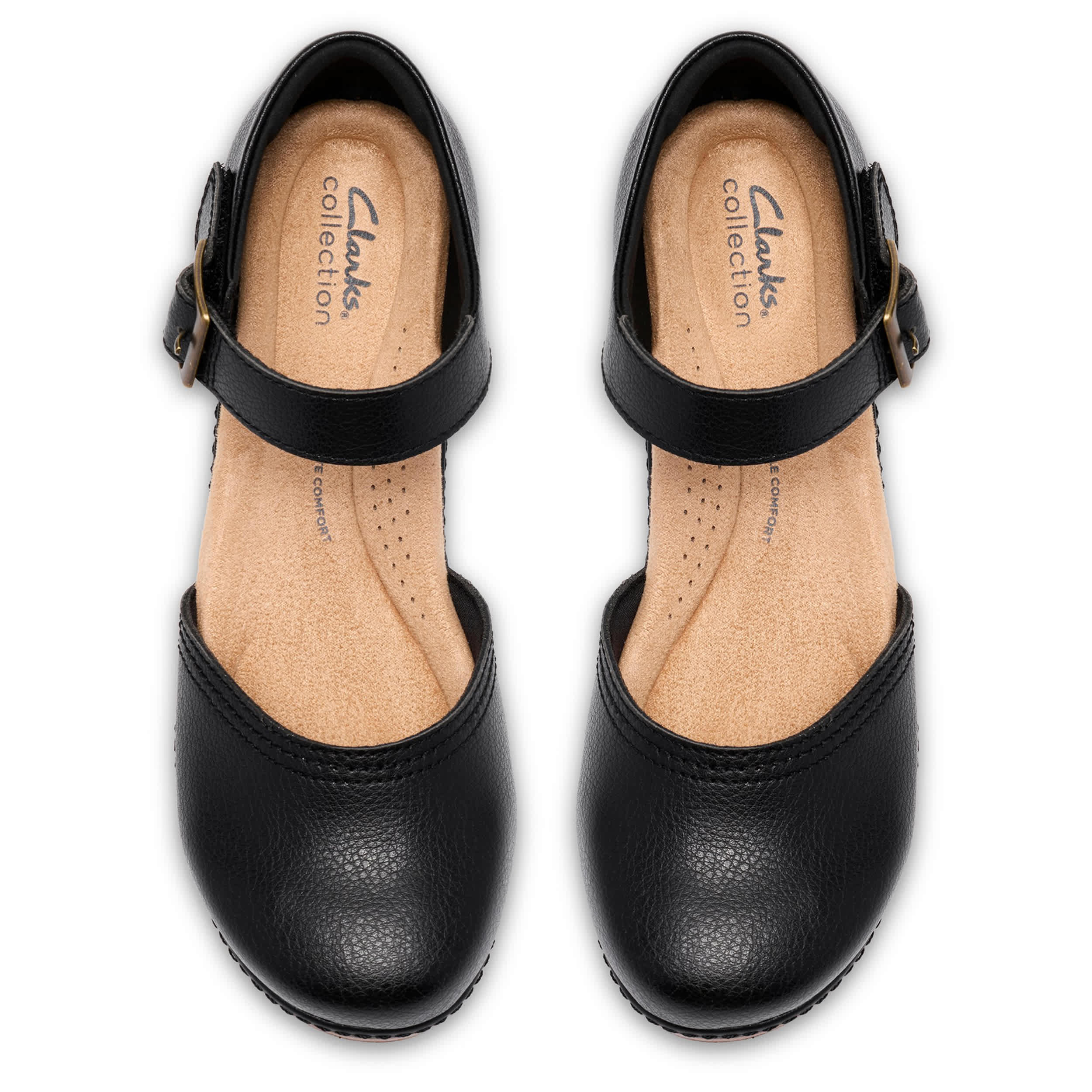 CLARKS-WOMENS PAIZLEE LEAH CLOG-BLACK & 