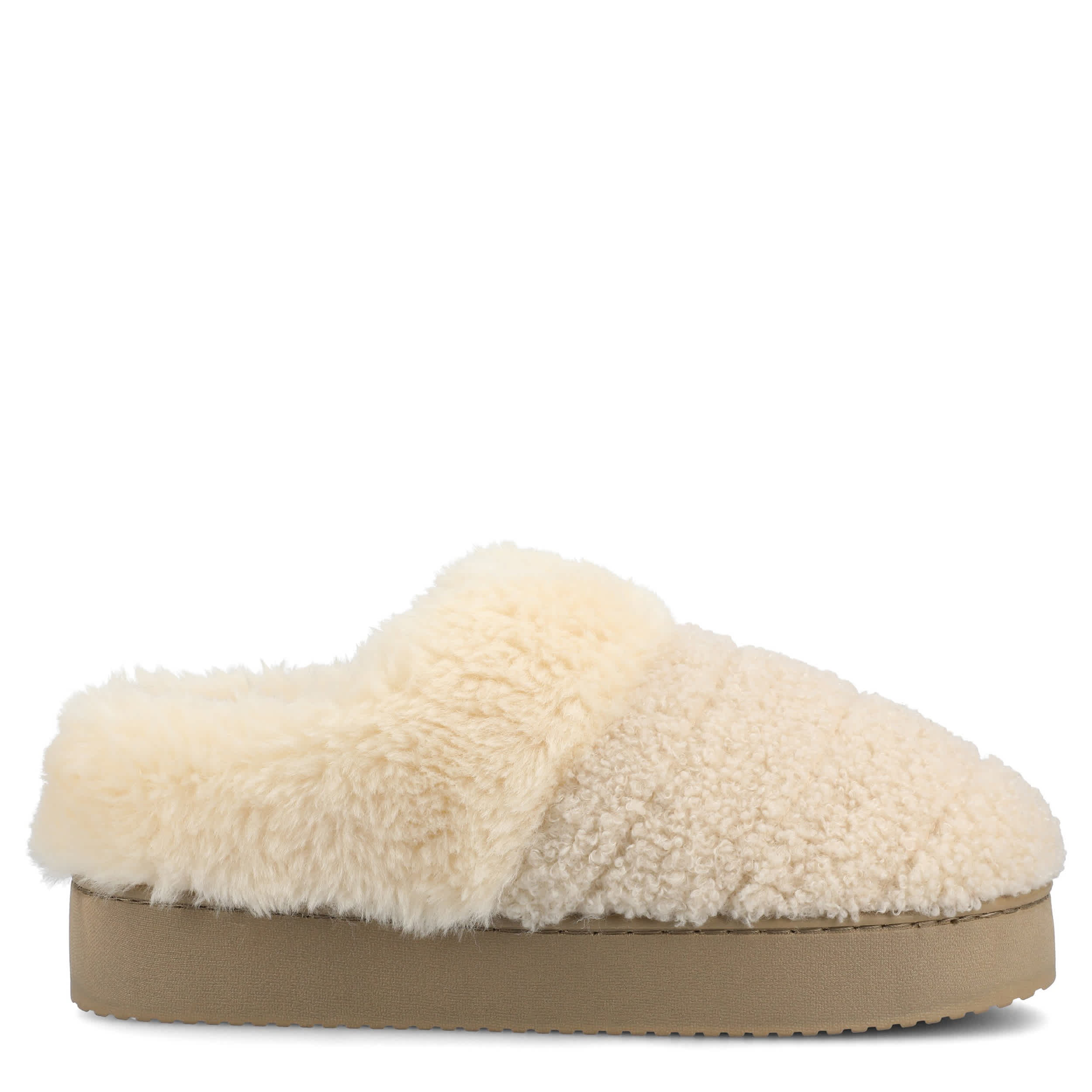 JOURNEE COLLECTION-WOMENS BLAIR CLOG SLIPPER-NATURAL & 