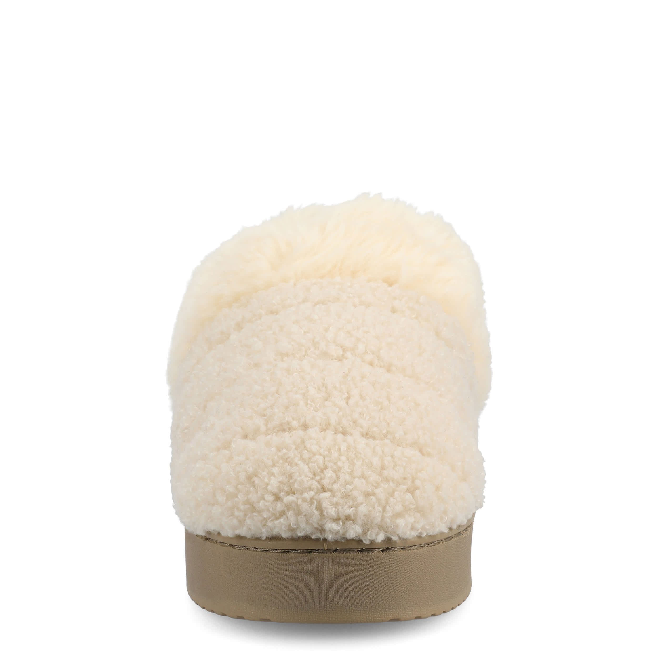 JOURNEE COLLECTION-WOMENS BLAIR CLOG SLIPPER-NATURAL & 