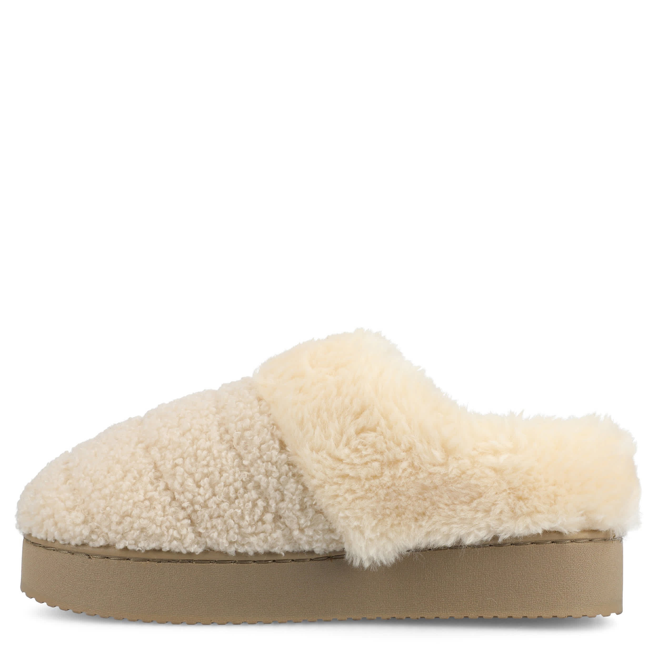 JOURNEE COLLECTION-WOMENS BLAIR CLOG SLIPPER-NATURAL & 