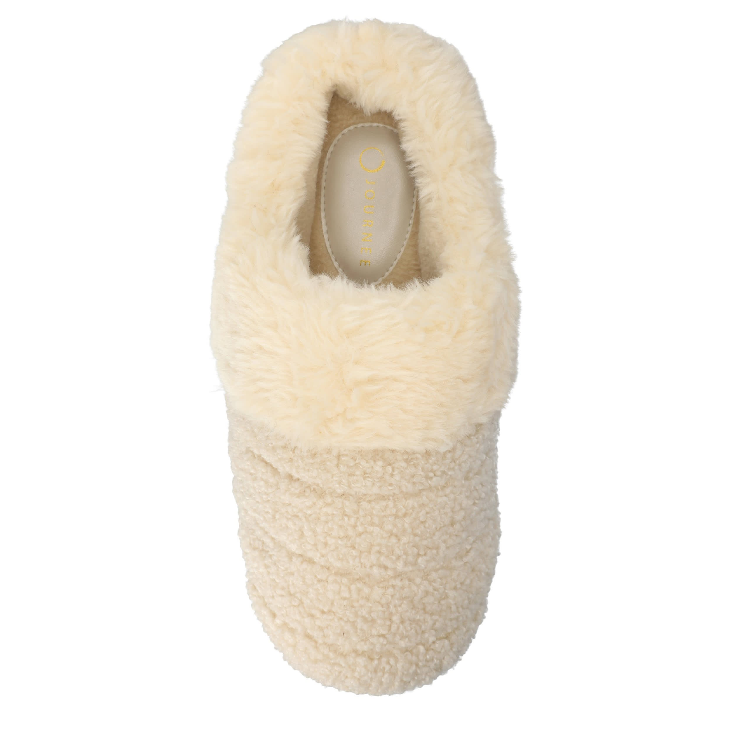 JOURNEE COLLECTION-WOMENS BLAIR CLOG SLIPPER-NATURAL & 