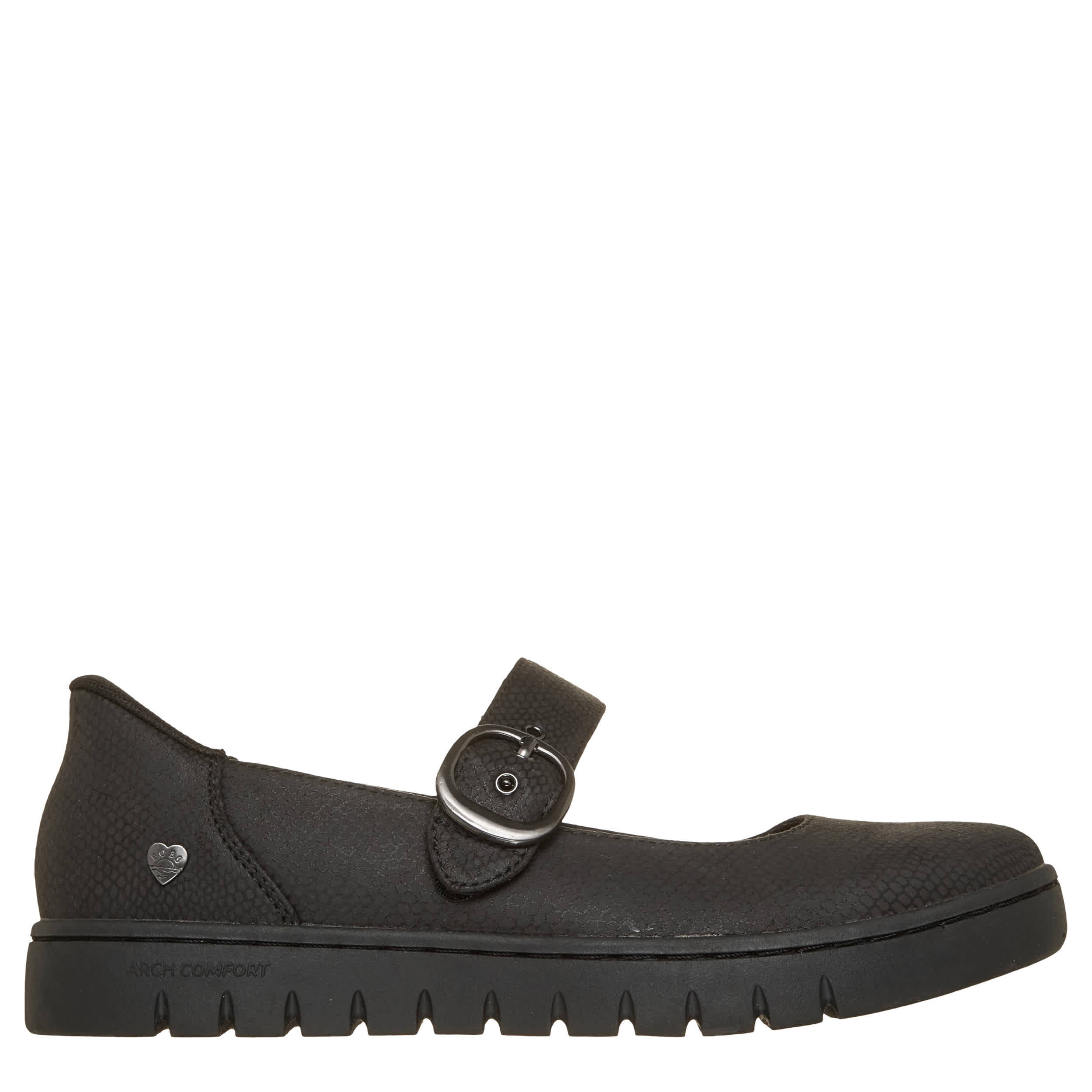 SKECHERS-WOMENS SLIP-INS ARCH COMFORT SUNFEST FLAT-BLACK & 