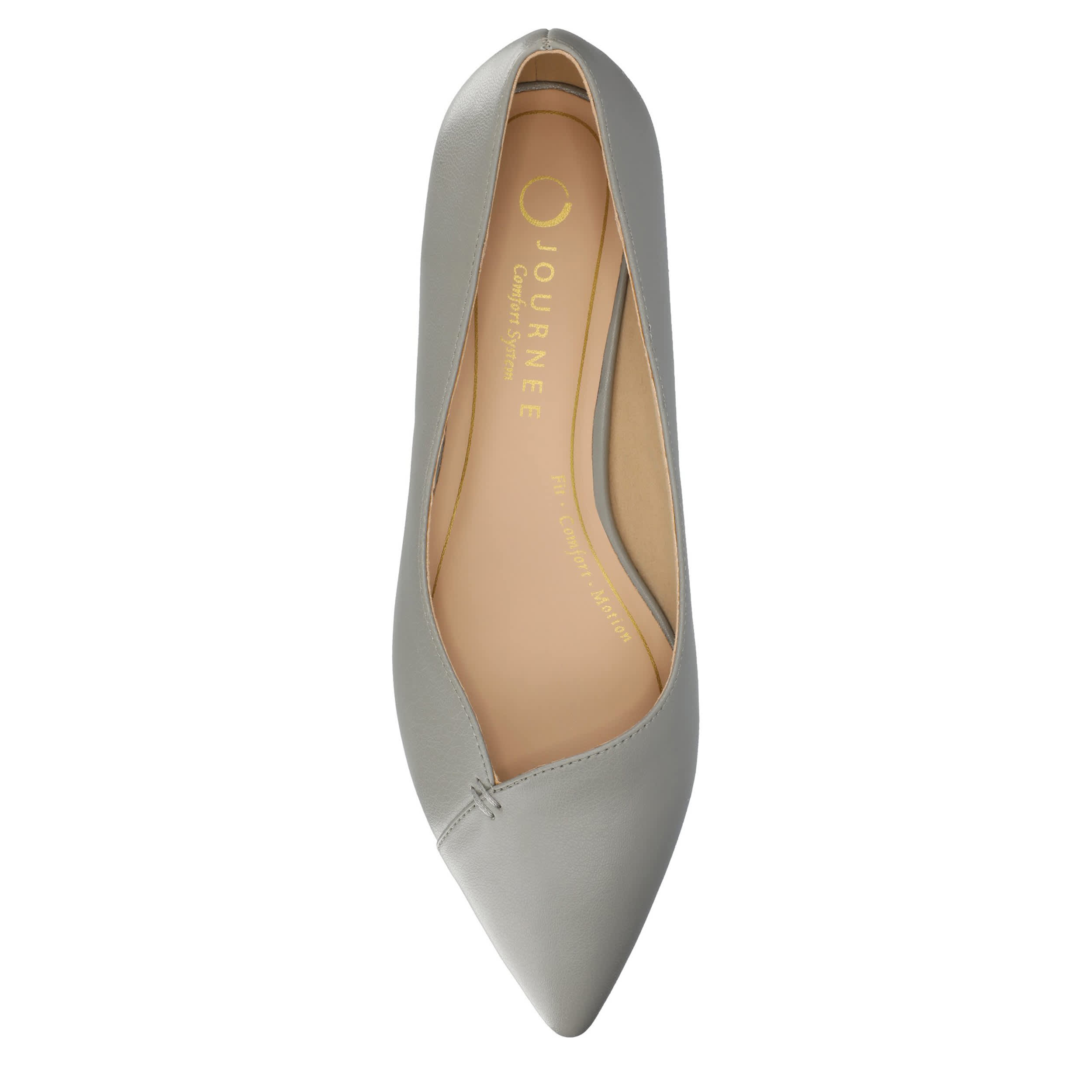 JOURNEE COLLECTION-WOMENS CARMIN FLATS-GREY & 