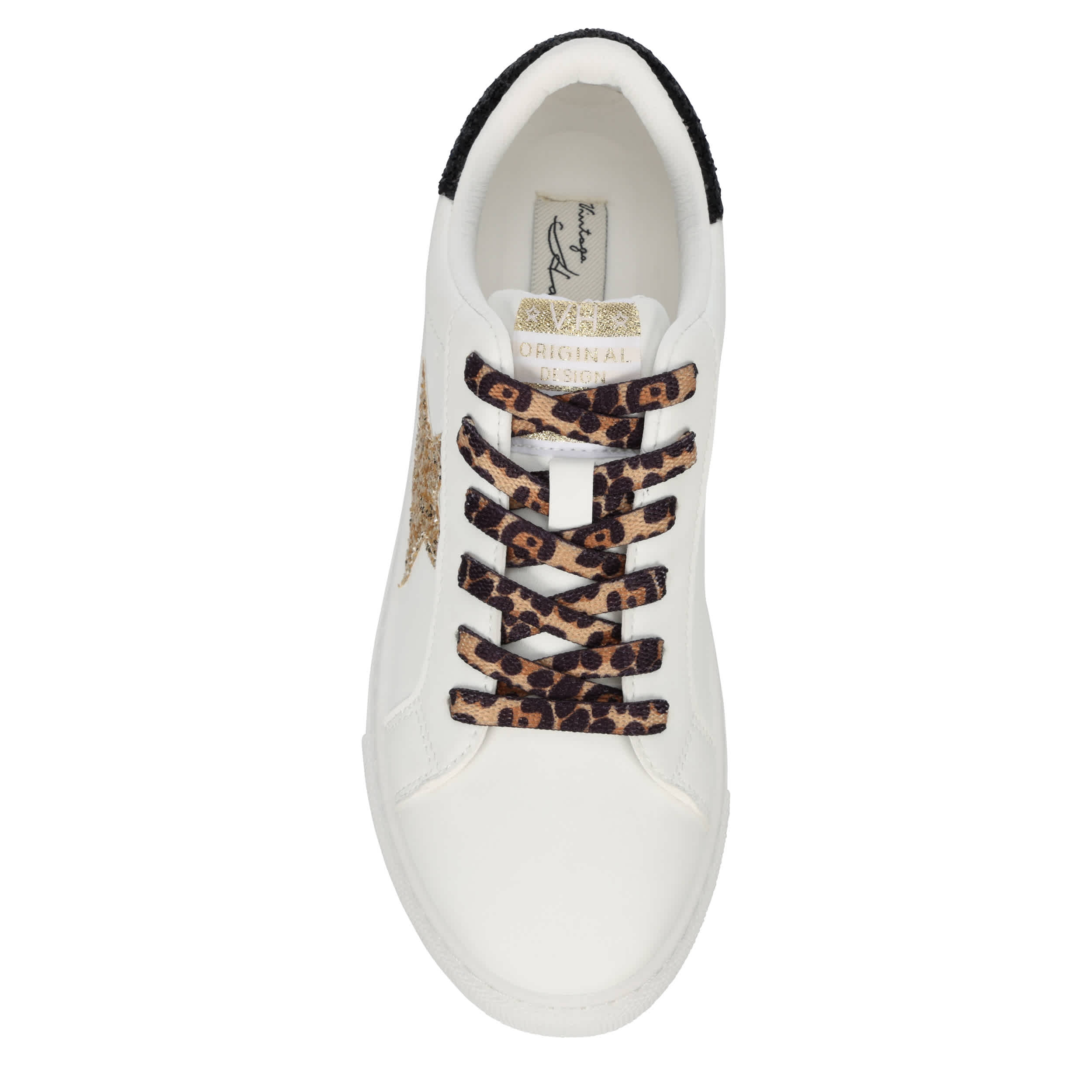 Vintage Havana-WOMENS ROXANNE  SNEAKER-WHITE & GOLD