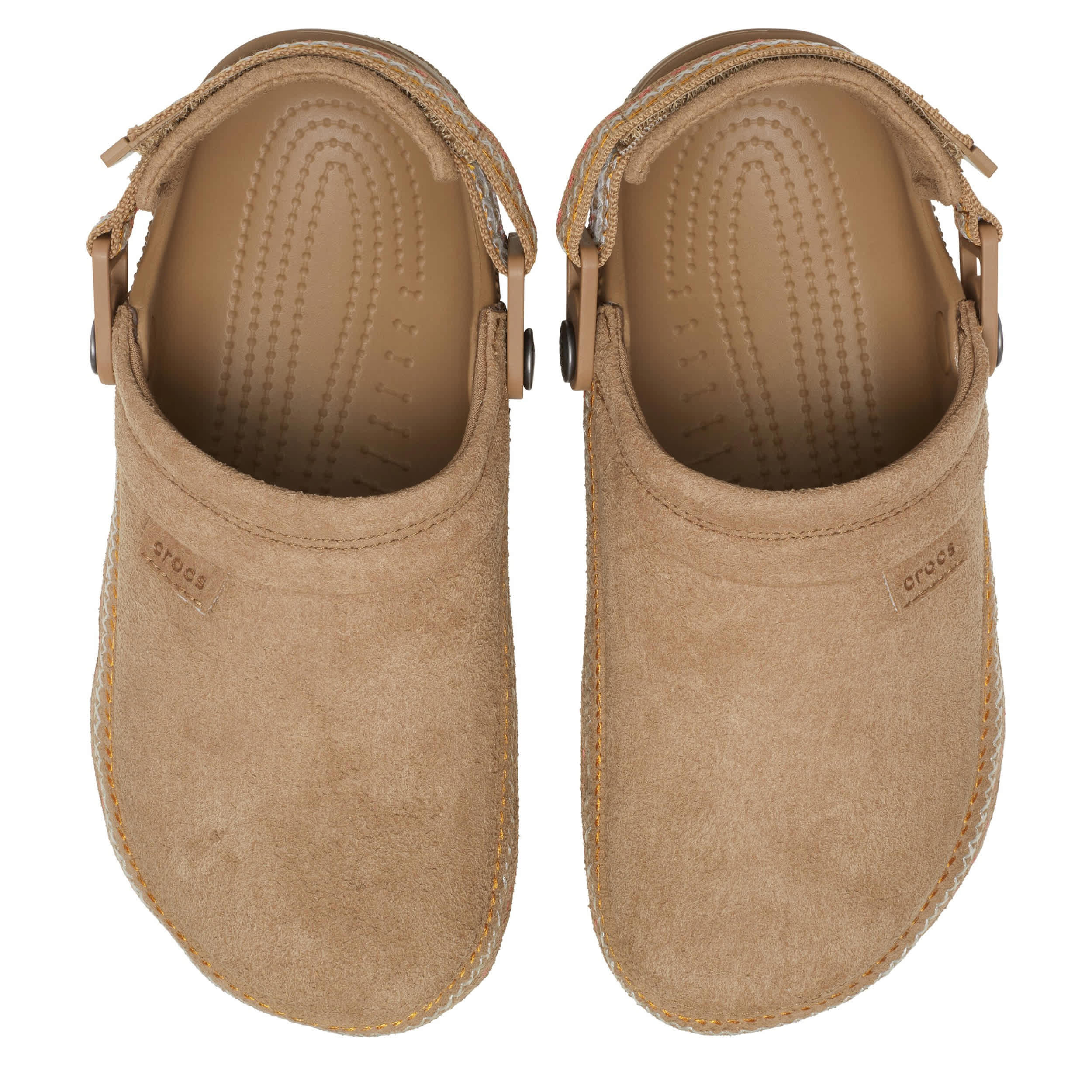 CROCS-UNISEX CRAFTED EMBROIDERED CLOG-BROWN & 