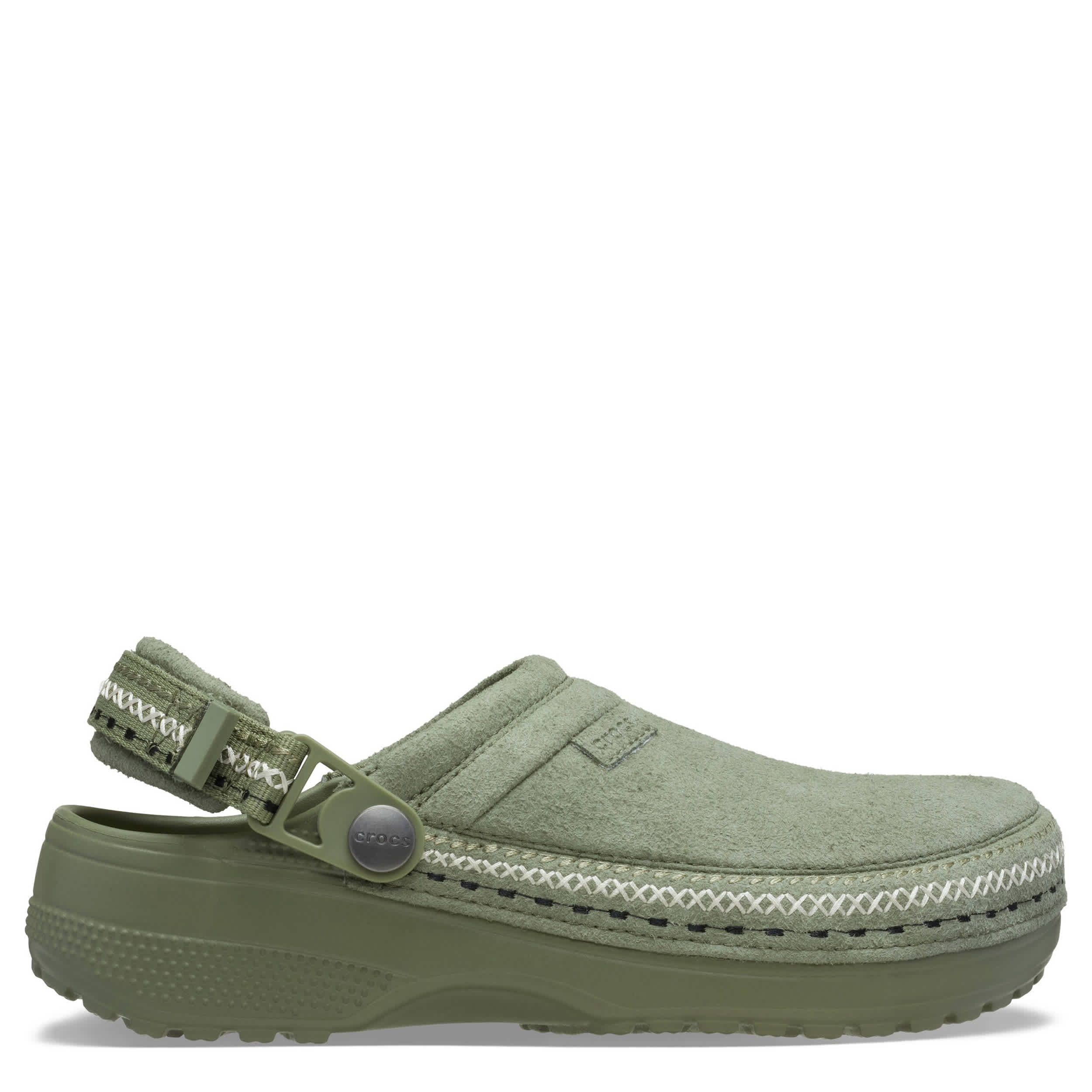 CROCS-UNISEX CRAFTED EMBROIDERED CLOG-OLIVE & 