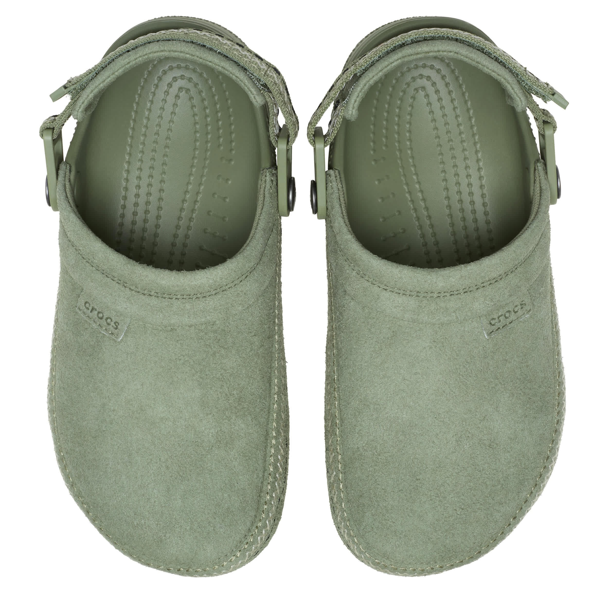CROCS-UNISEX CRAFTED EMBROIDERED CLOG-OLIVE & 