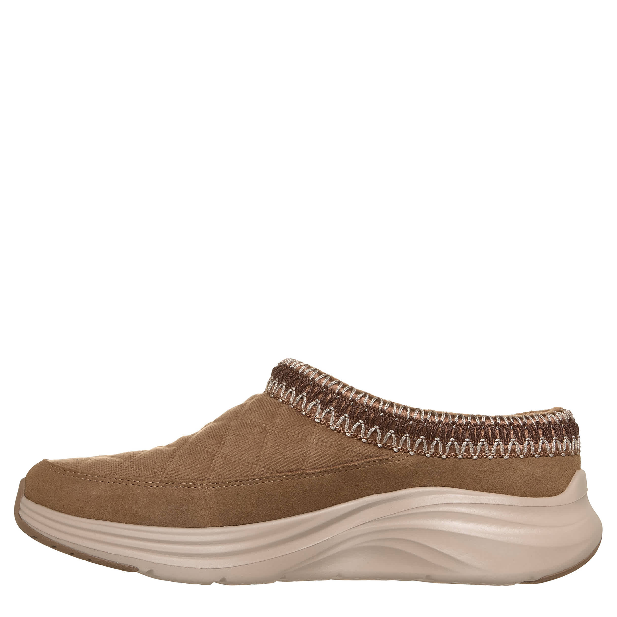 SKECHERS-WOMENS CONTOUR FOAM SLIP ON SNEAKER-CHESTNUT & 