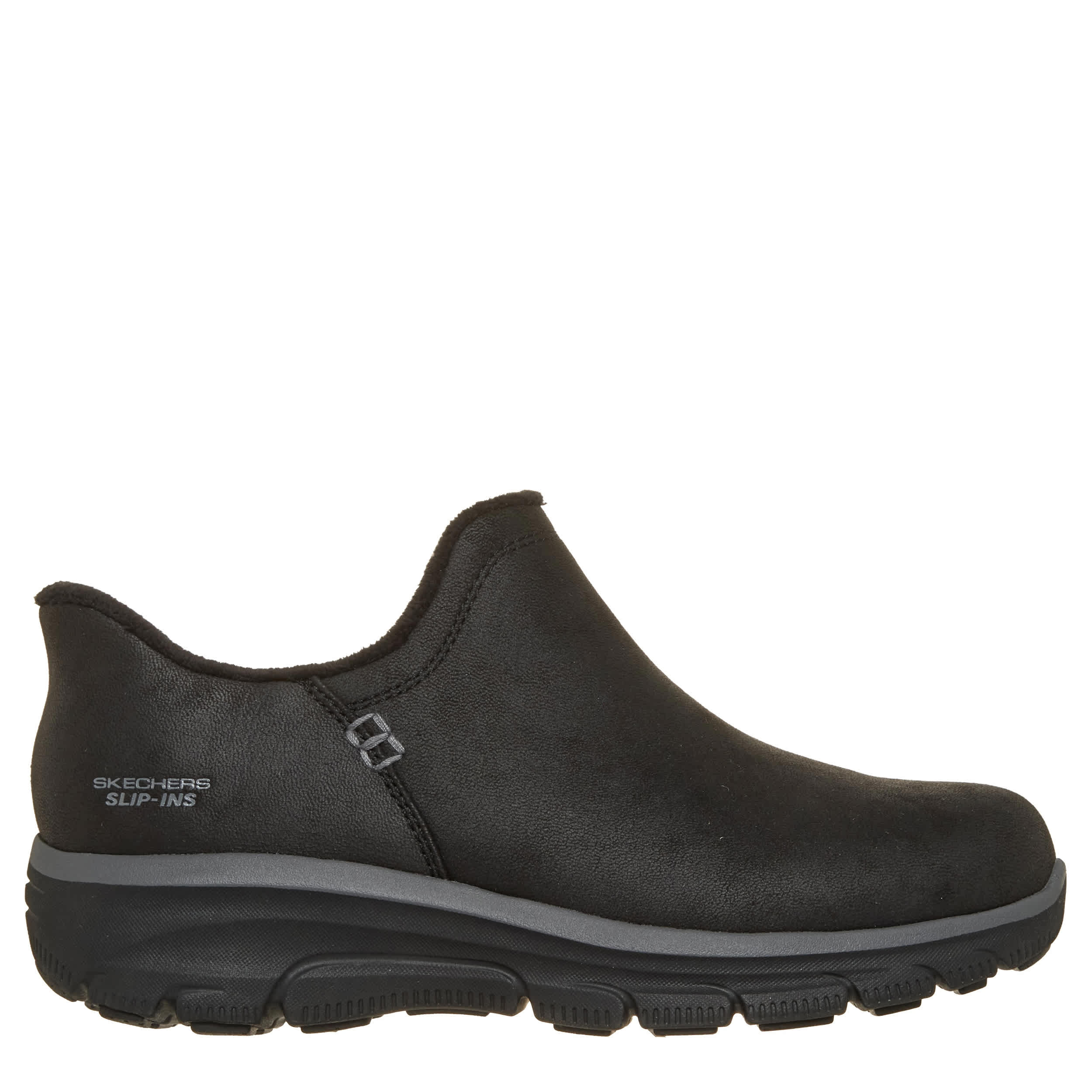 SKECHERS-WOMENS SLIP-INS EASY GOING MODERN DAYS SNEAKER-BLACK & 