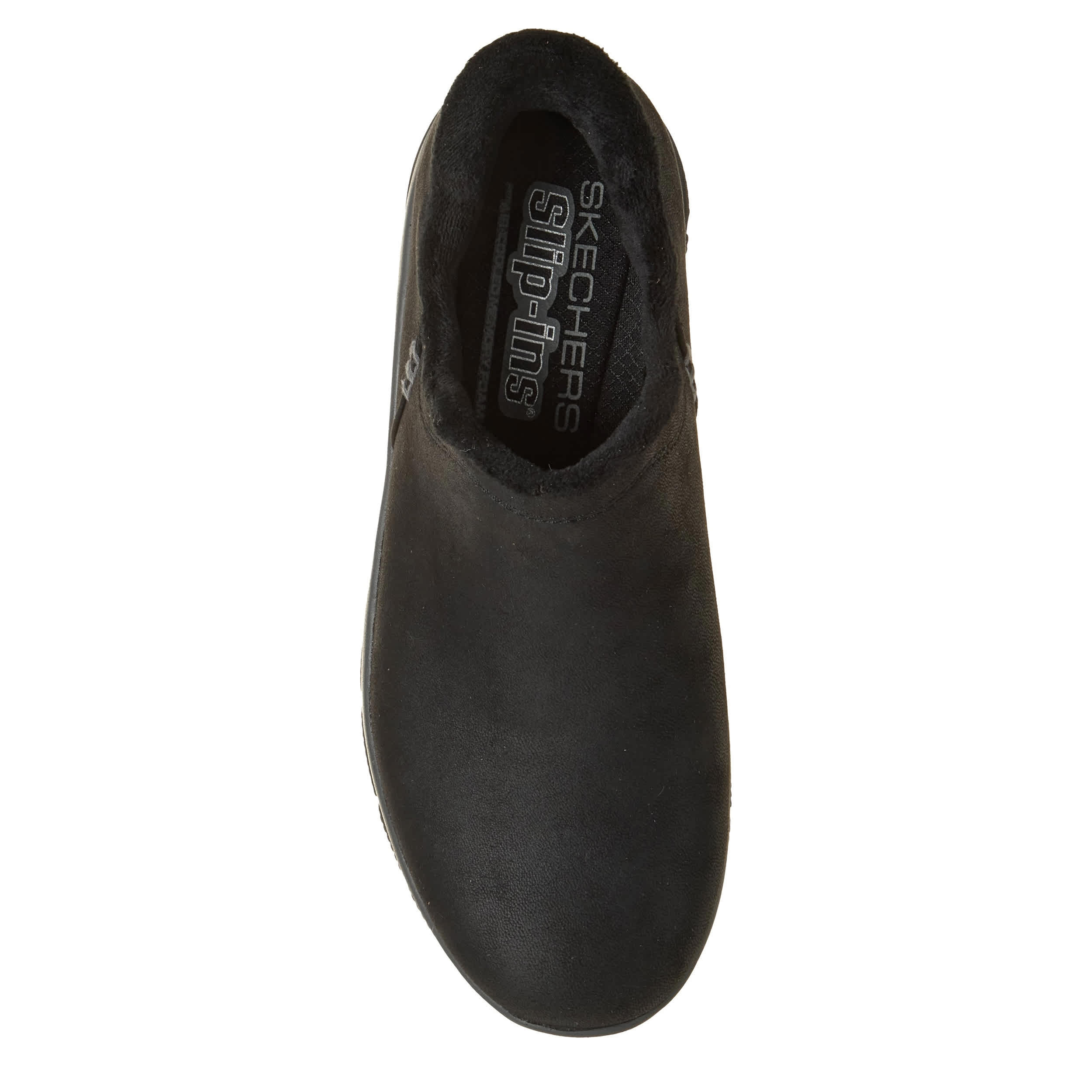SKECHERS-WOMENS SLIP-INS EASY GOING MODERN DAYS SNEAKER-BLACK & 