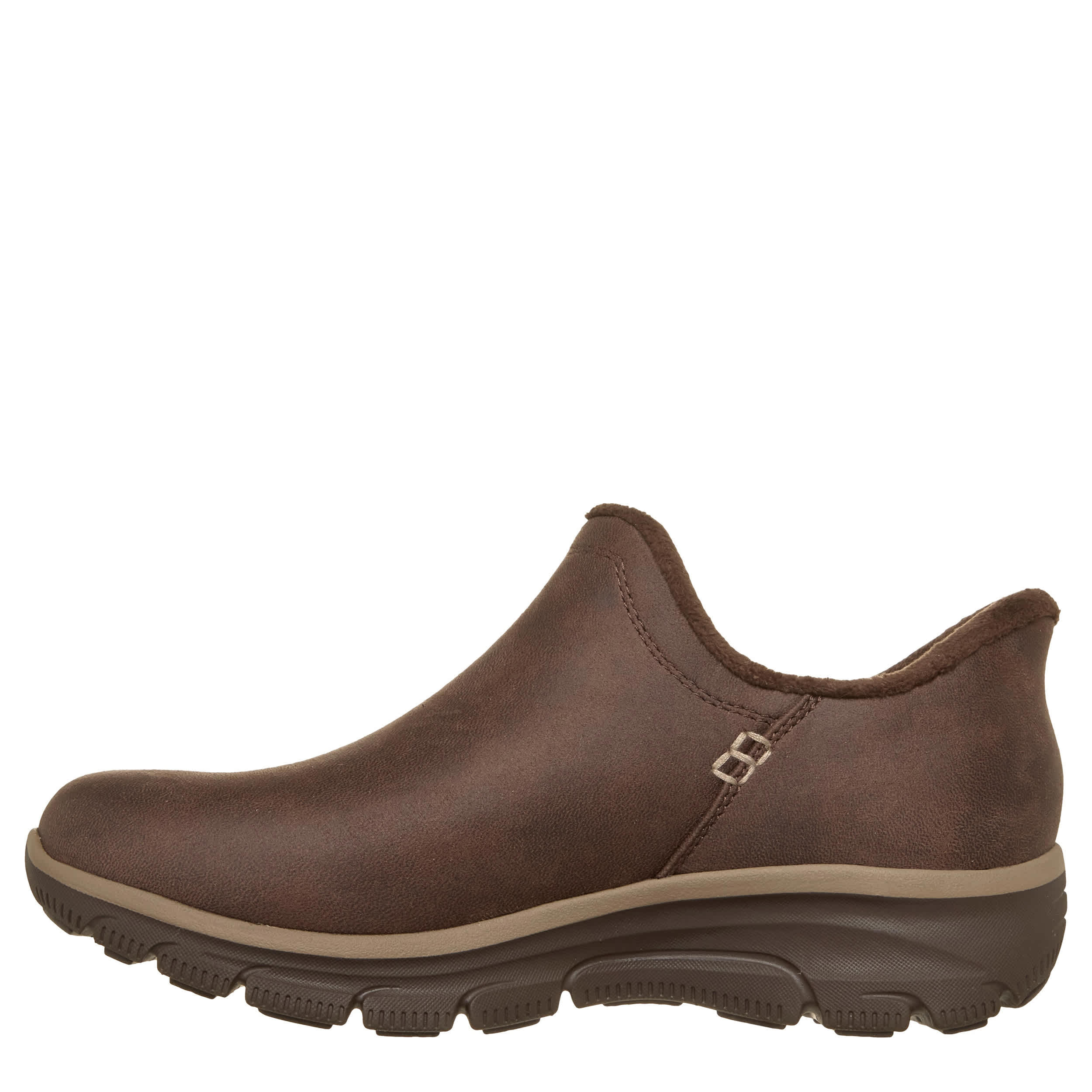 SKECHERS-WOMENS SLIP-INS EASY GOING MODERN DAYS SNEAKER-CHOCOLATE & 