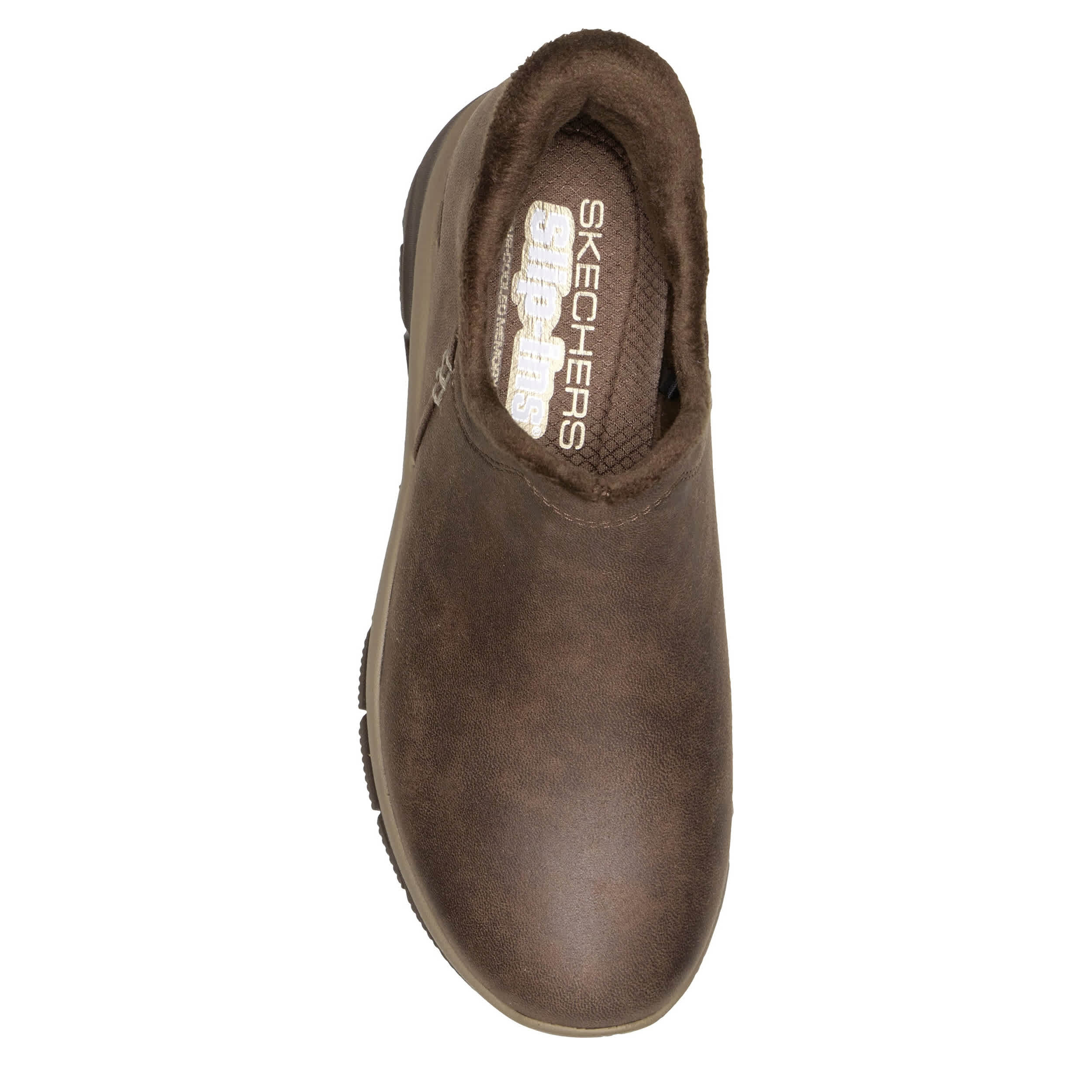 SKECHERS-WOMENS SLIP-INS EASY GOING MODERN DAYS SNEAKER-CHOCOLATE & 