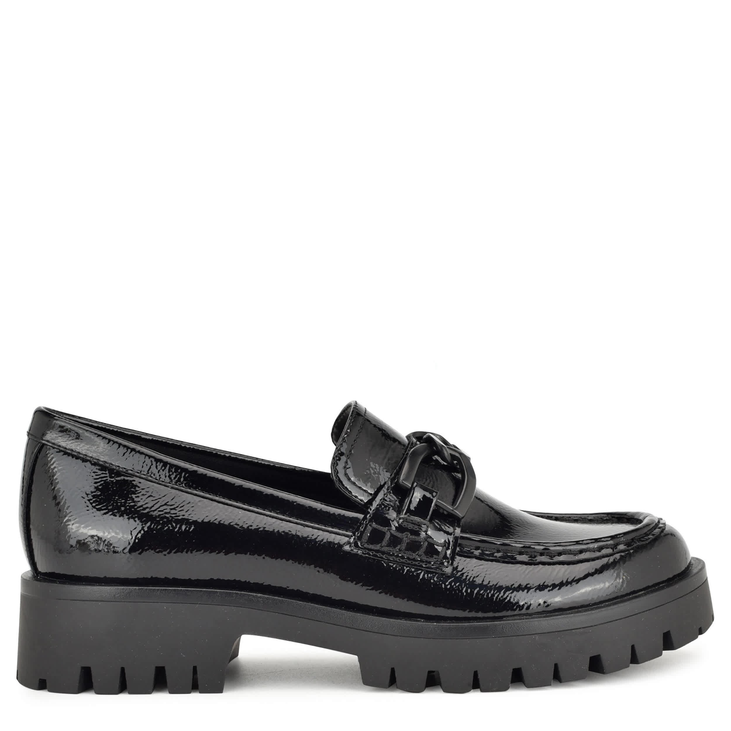 NINE WEST-WOMENS GABLES LOAFER-BLACK & 