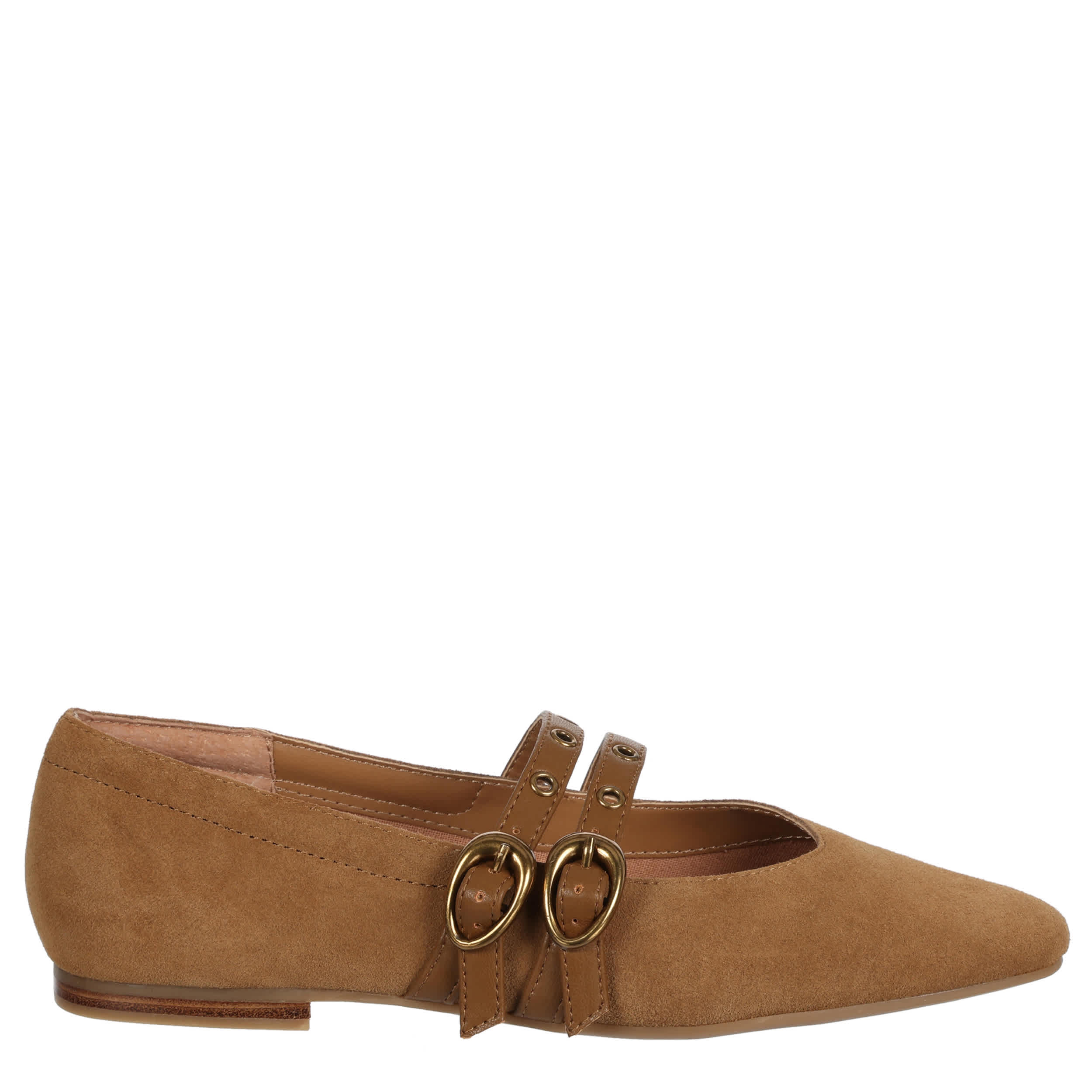 DOLCE VITA-WOMENS AMALIE GROMMET FLAT-DARK TAN & 