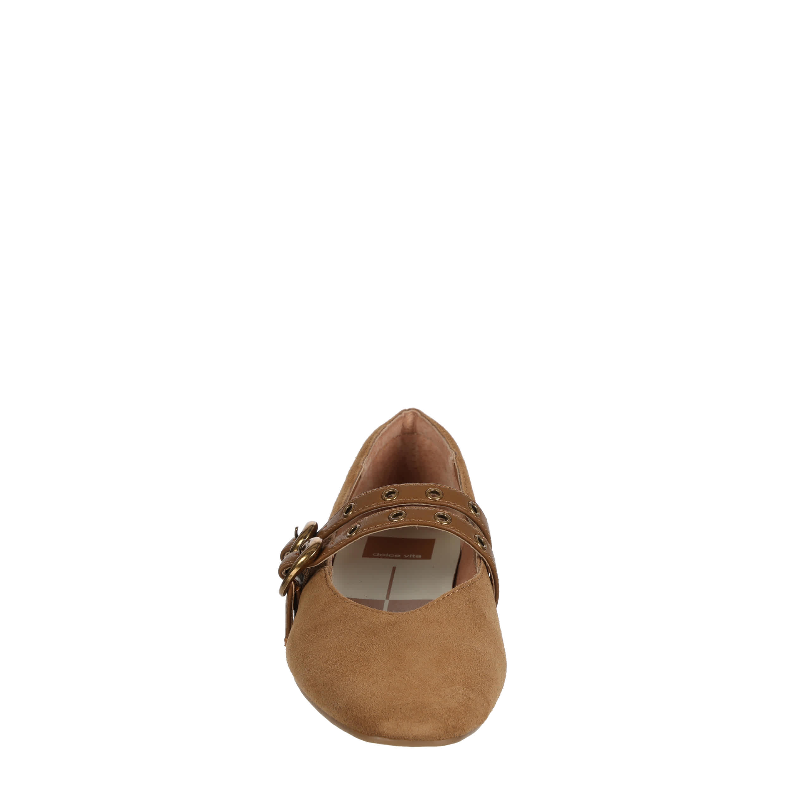 DOLCE VITA-WOMENS AMALIE GROMMET FLAT-DARK TAN & 