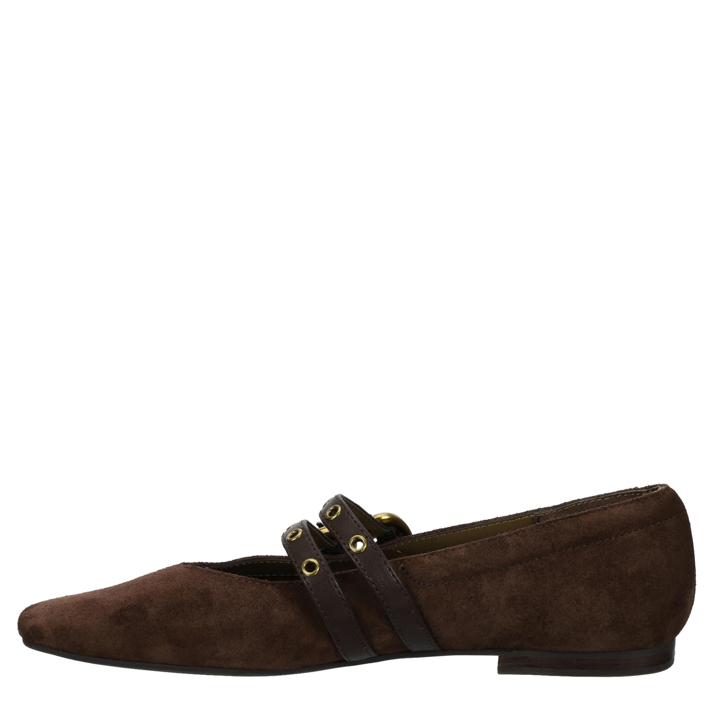 DOLCE VITA-WOMENS AMALIE GROMMET FLAT-CHOCOLATE & 