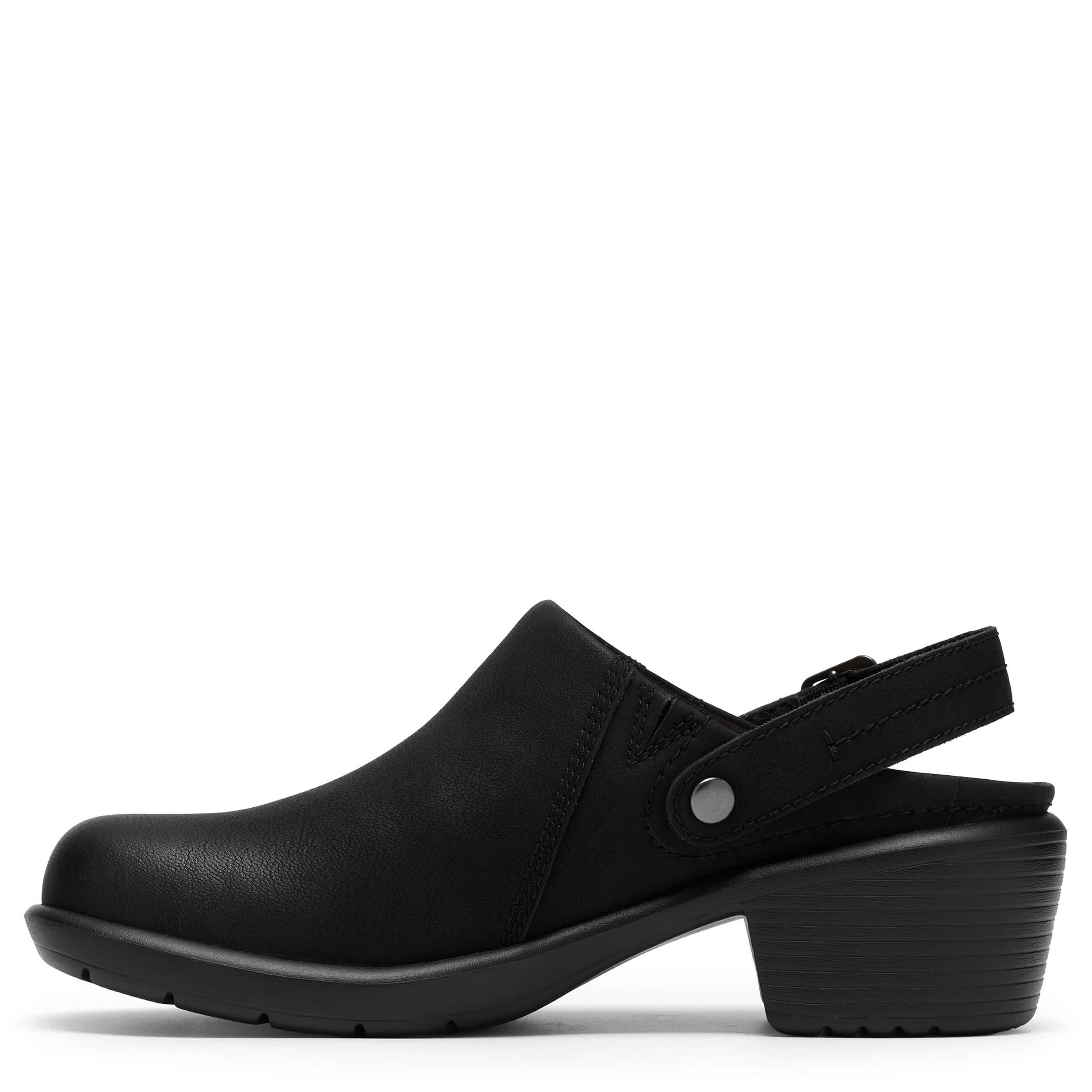 CLARKS-WOMENS KYNNZIE CLOG-BLACK & 