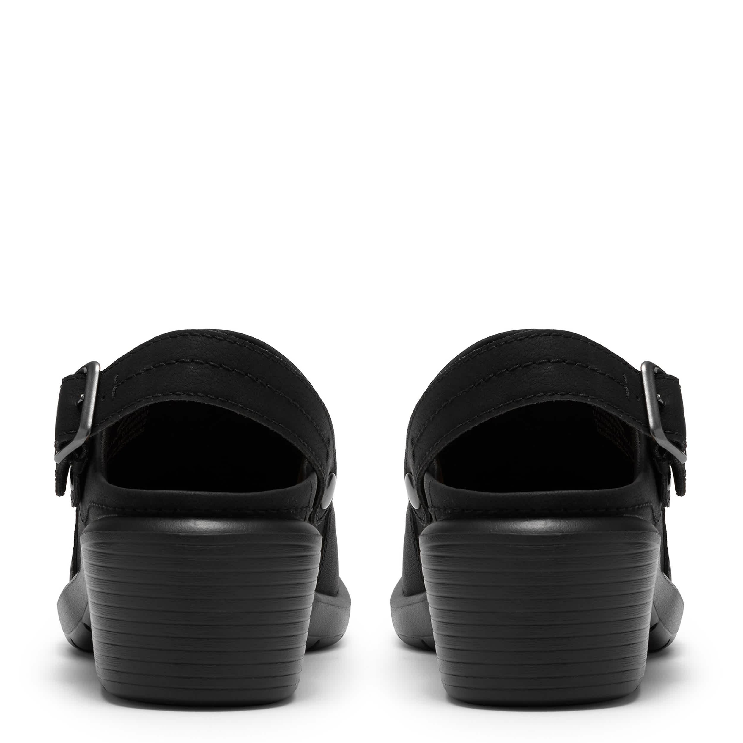 CLARKS-WOMENS KYNNZIE CLOG-BLACK & 