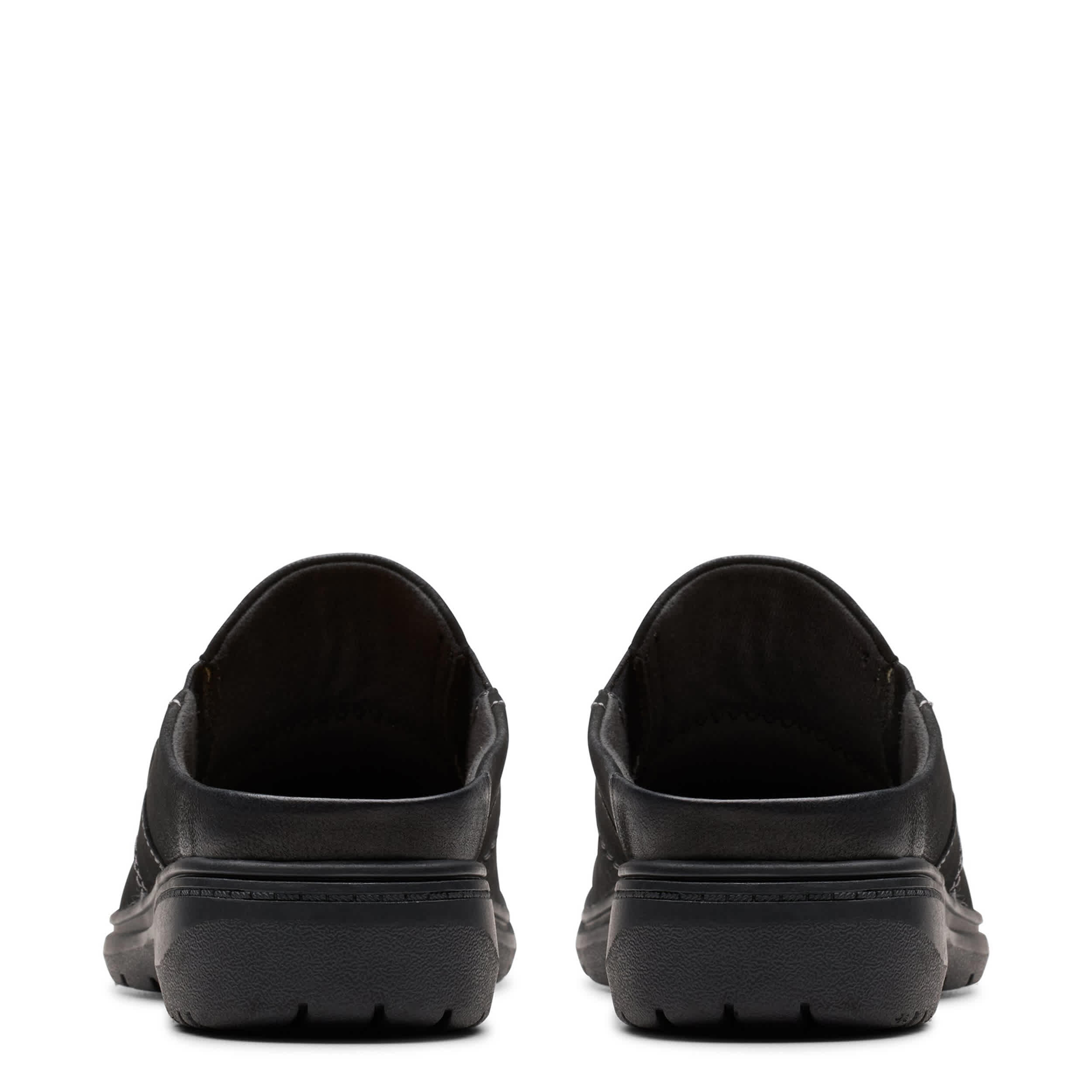 CLARKS-WOMENS CARLEIGH VIOLA CLOG-BLACK & 