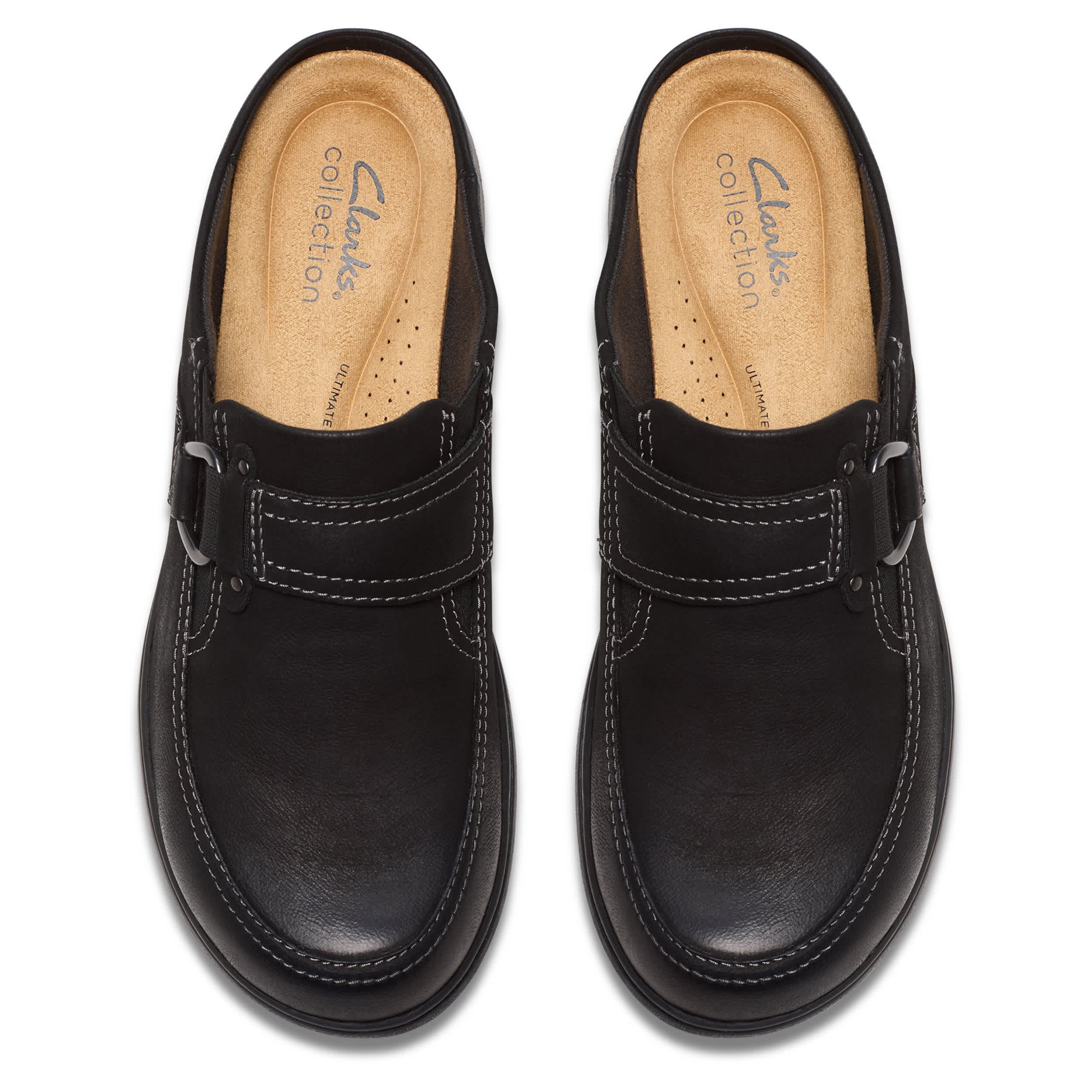 CLARKS-WOMENS CARLEIGH VIOLA CLOG-BLACK & 