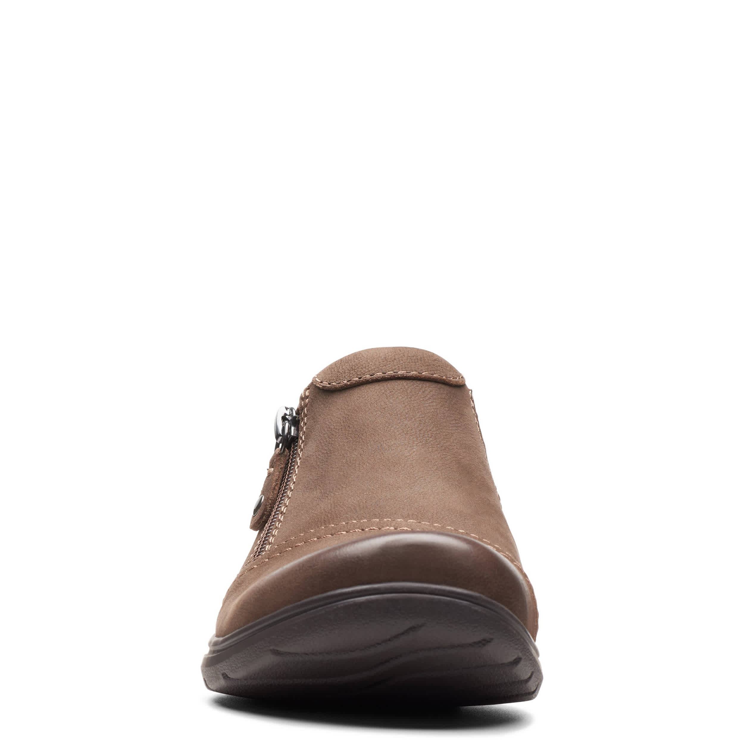 CLARKS-WOMENS CARLEIGH RAY LOAFER-TAUPE & 