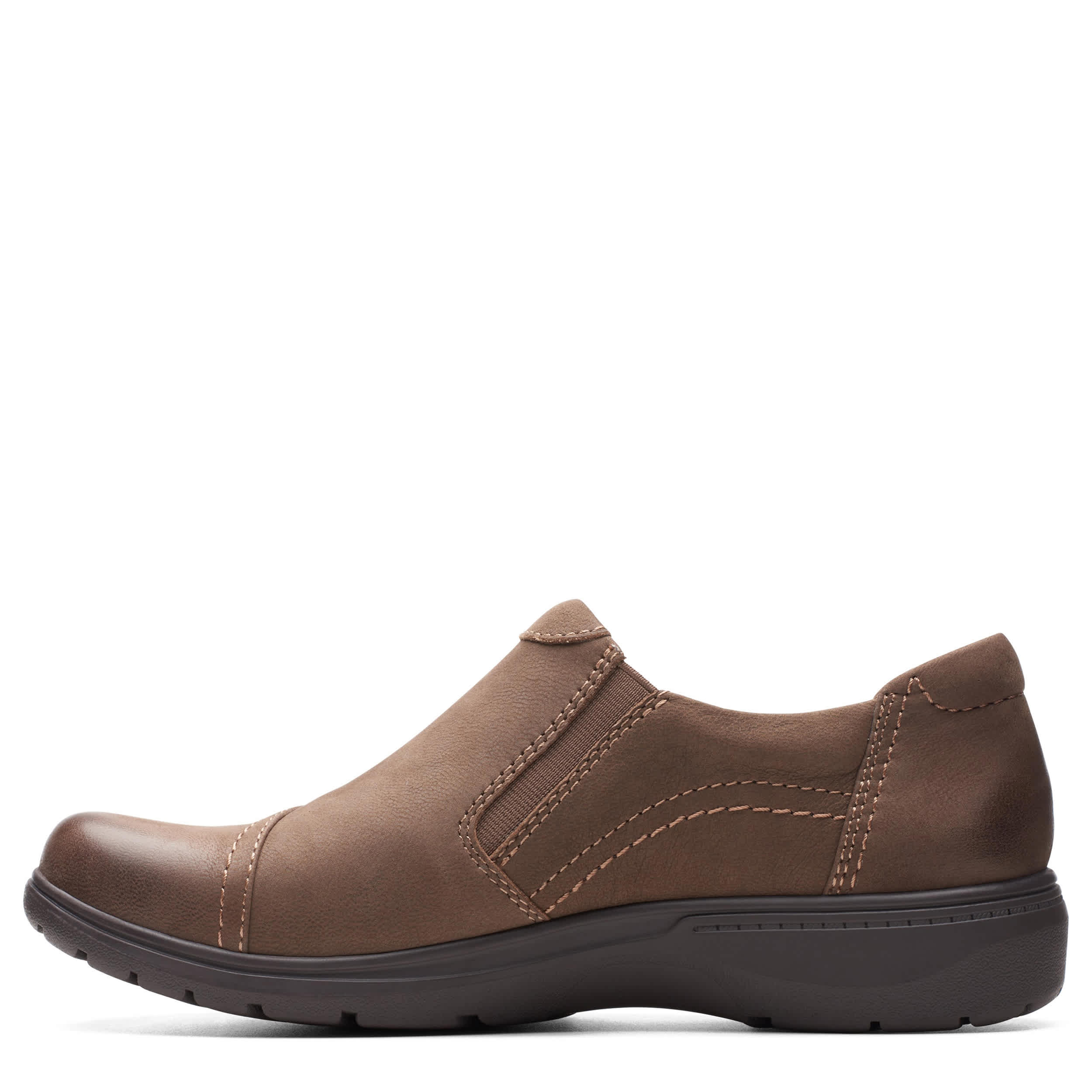 CLARKS-WOMENS CARLEIGH RAY LOAFER-TAUPE & 